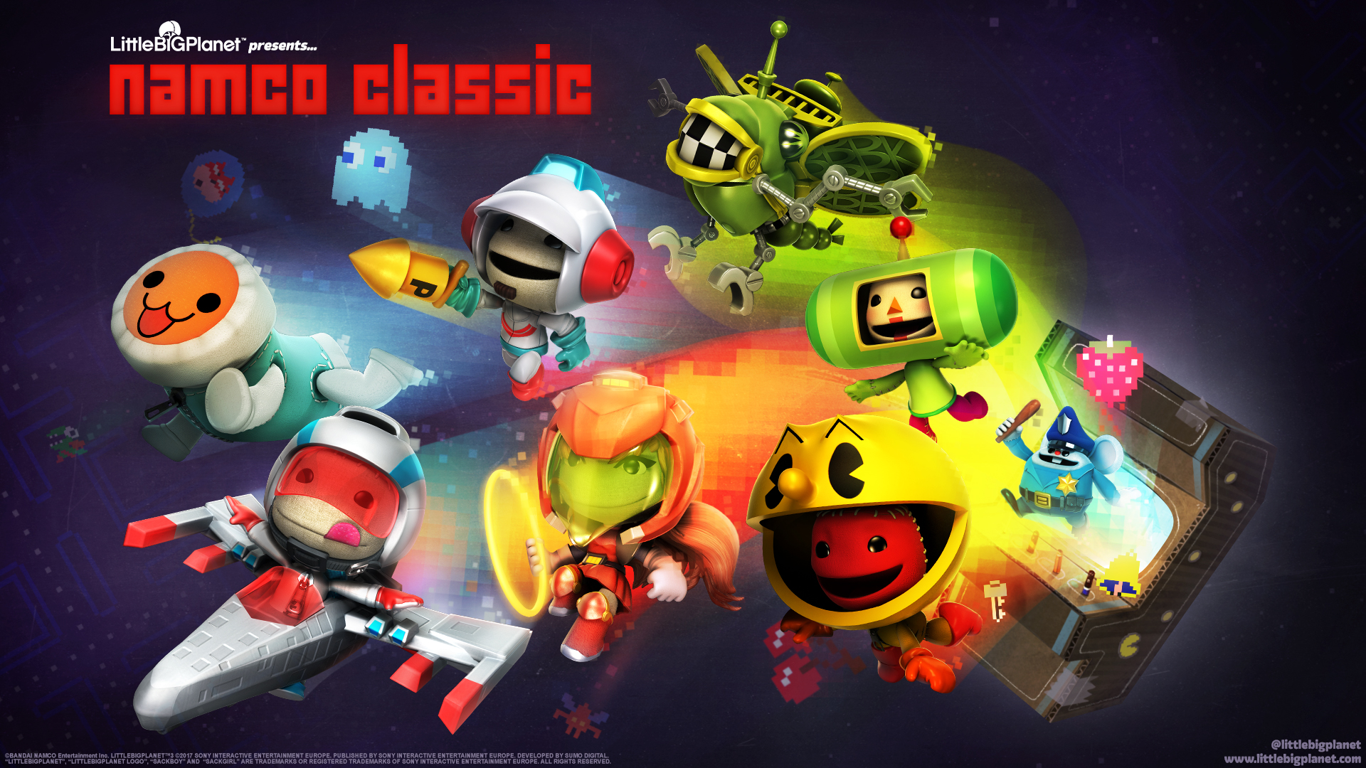 LittleBigPlanet 3: NAMCO Classics. Desktop wallpaper. 1920x1080