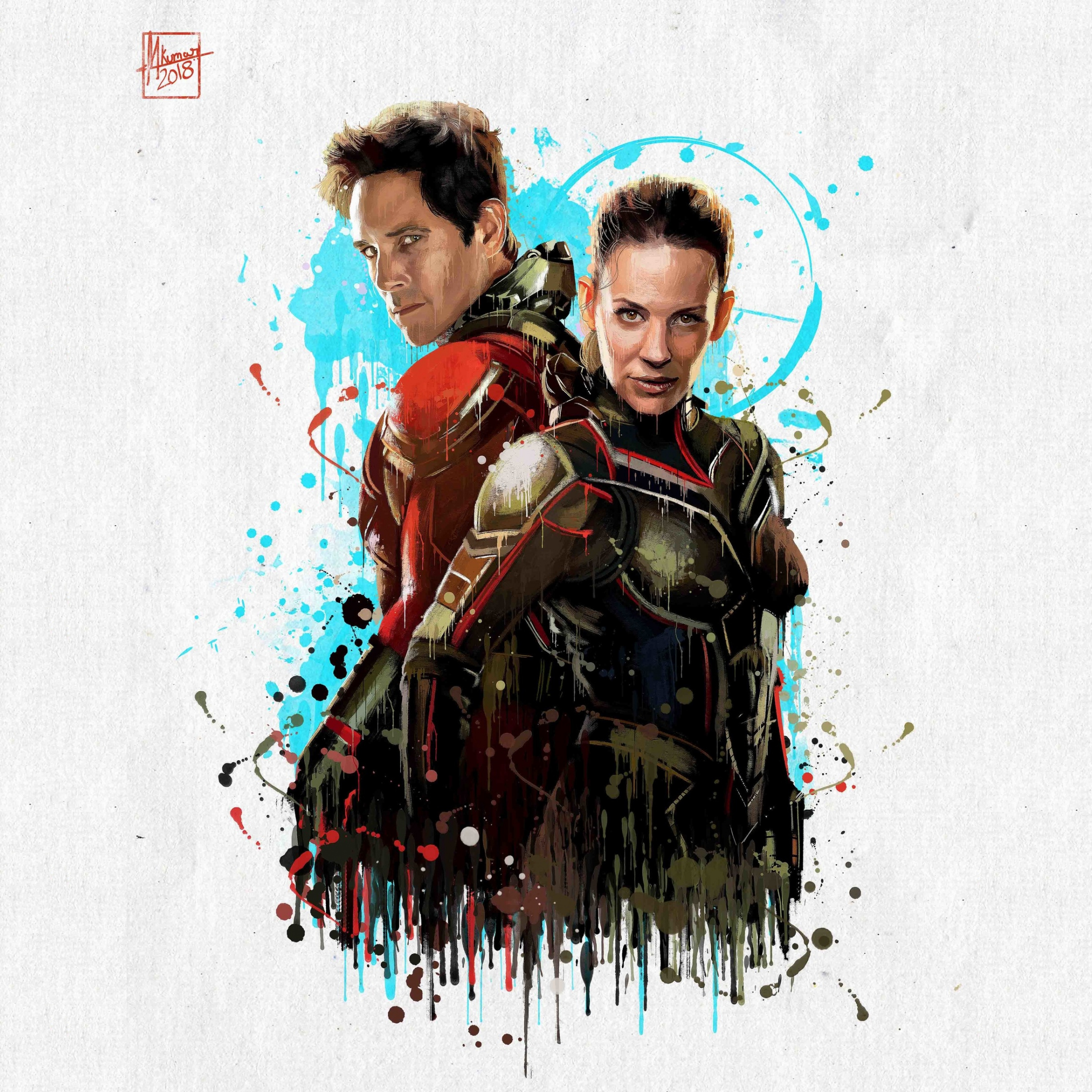 Download Artwork, Superheroes, Movie, Ant Man And The Wasp Wallpaper, 2248x2248, IPad Air, IPad Air 2, IPad 3, IPad 4, IPad Mini 2, IPad Mini 3