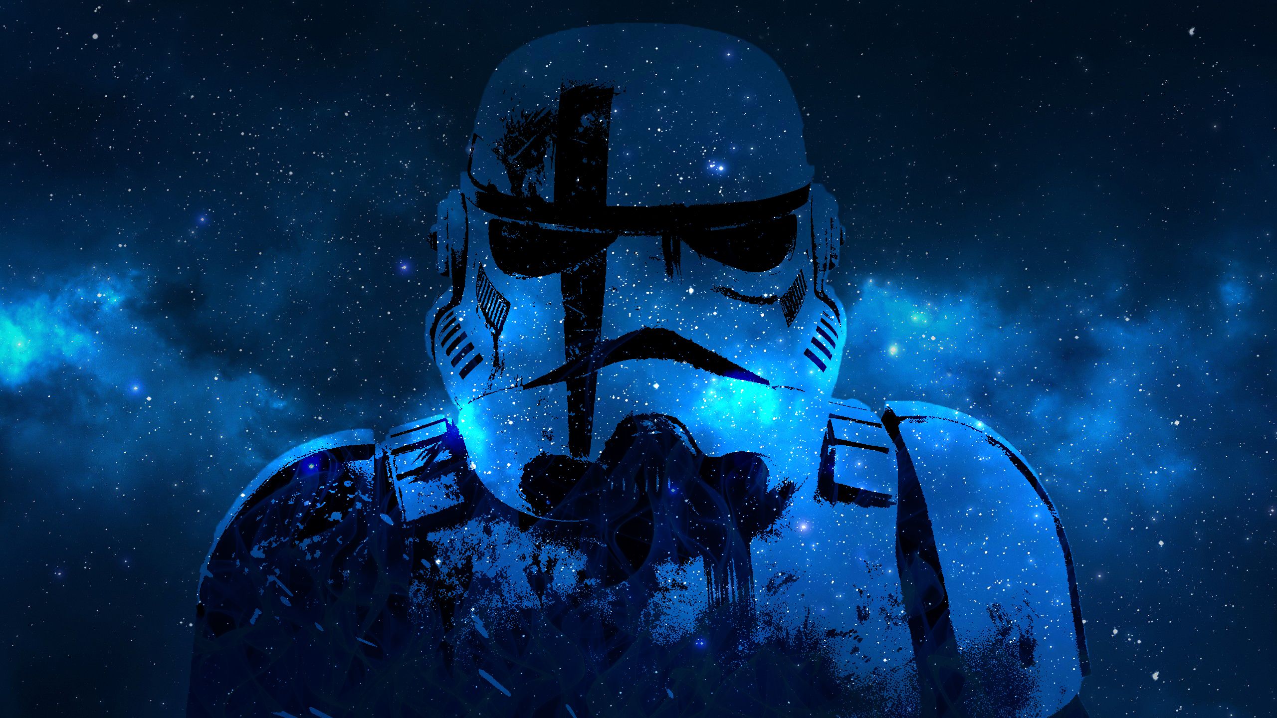 Stormtrooper faded into a galaxy background. Galaxy background, Stormtrooper, Photohop