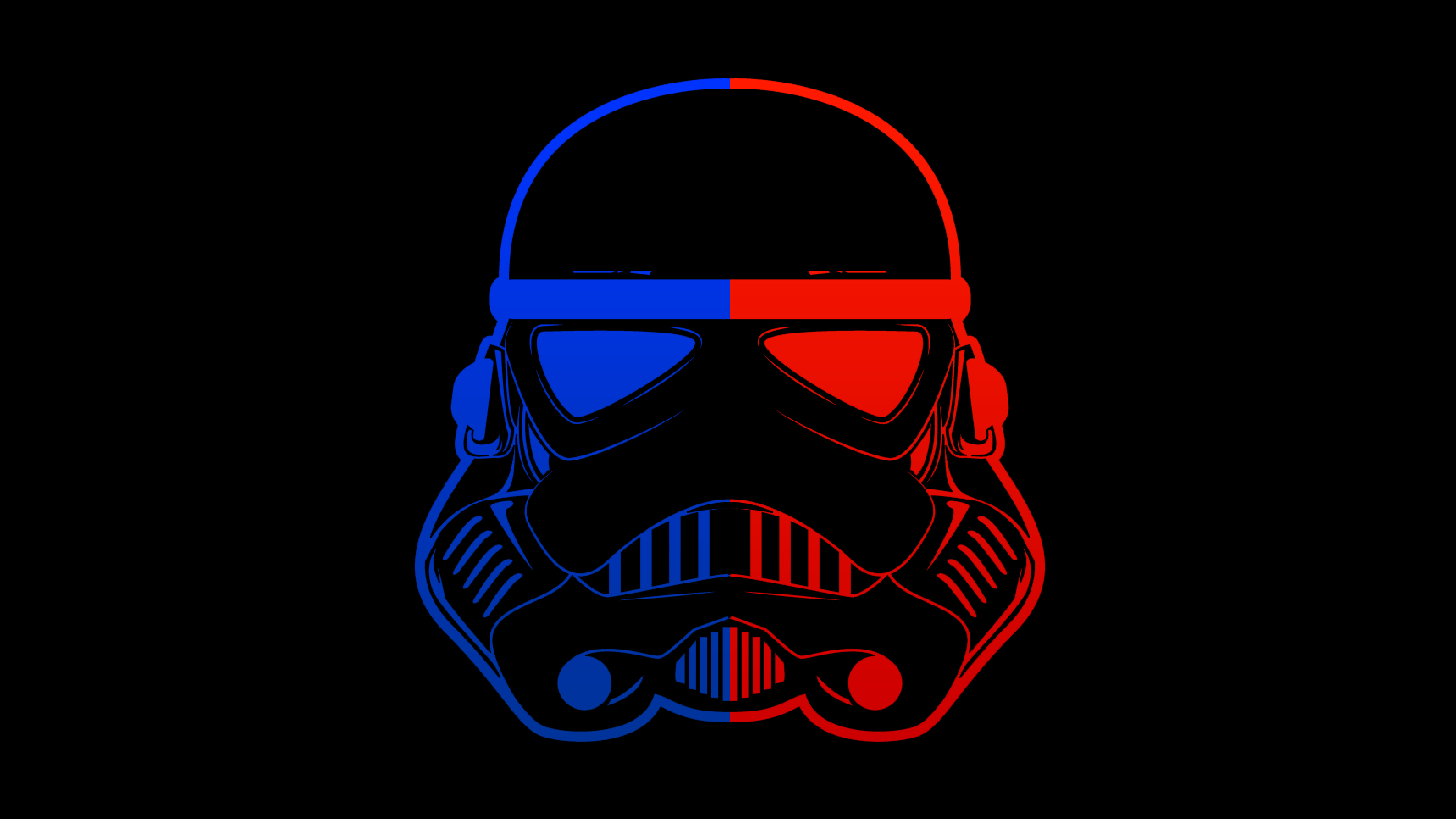 Stormtrooper Blue Red Mask Minimal 8k 8k HD 4k Wallpaper, Image, Background, Photo and Picture