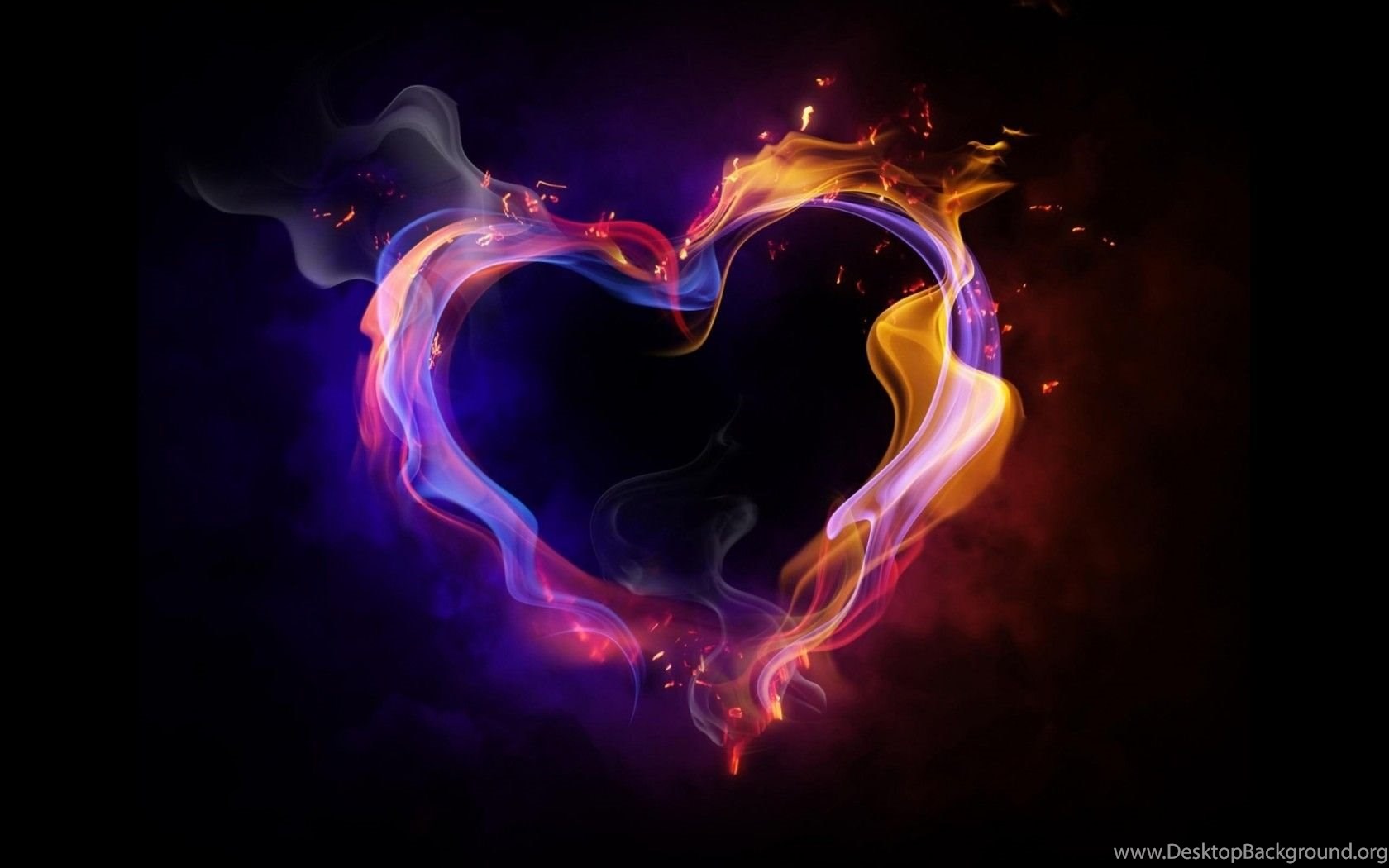 Colorful Heart Love Wallpaper For PC To Make Beautiful Desktop Desktop Background