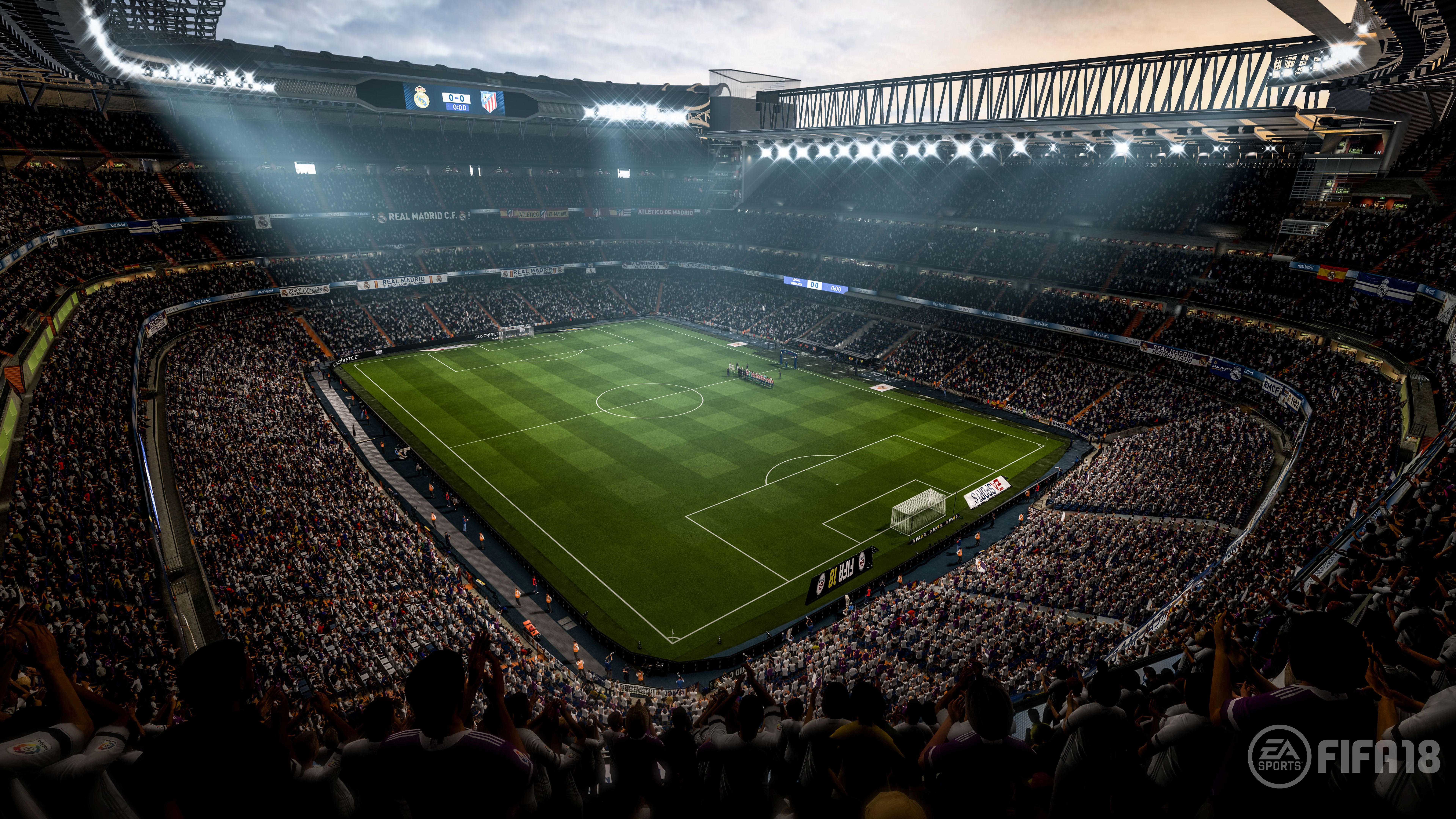 Fifa 18 Soccer Video Game Stadium 4k 8k Wallpaper 18 Santiago Bernabeu