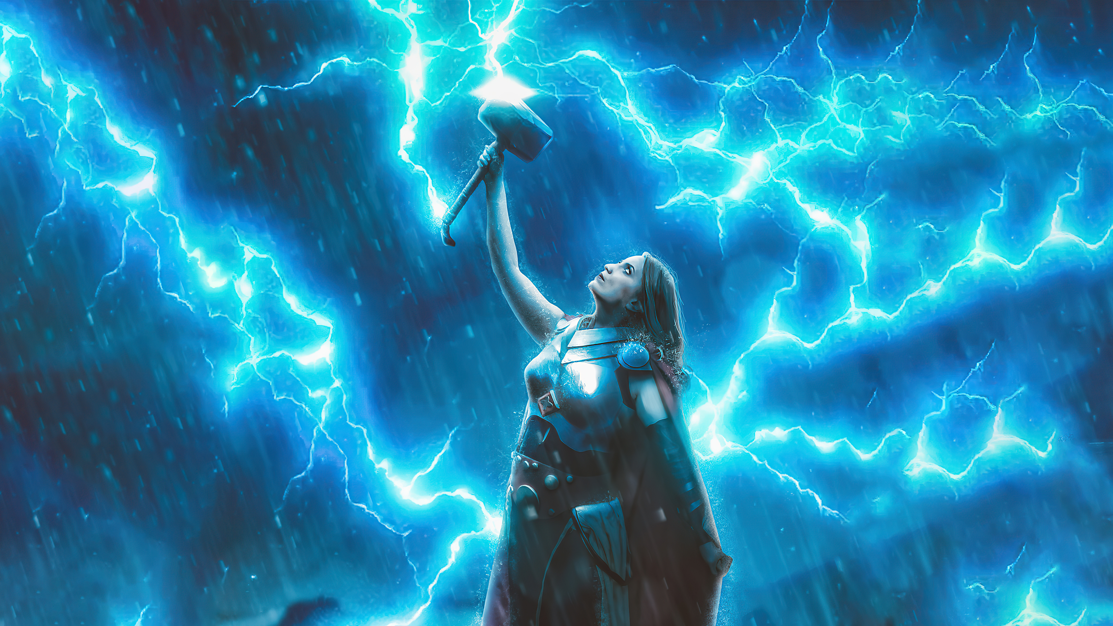 Lady Thor god of thunder Wallpaper 4k Ultra HD