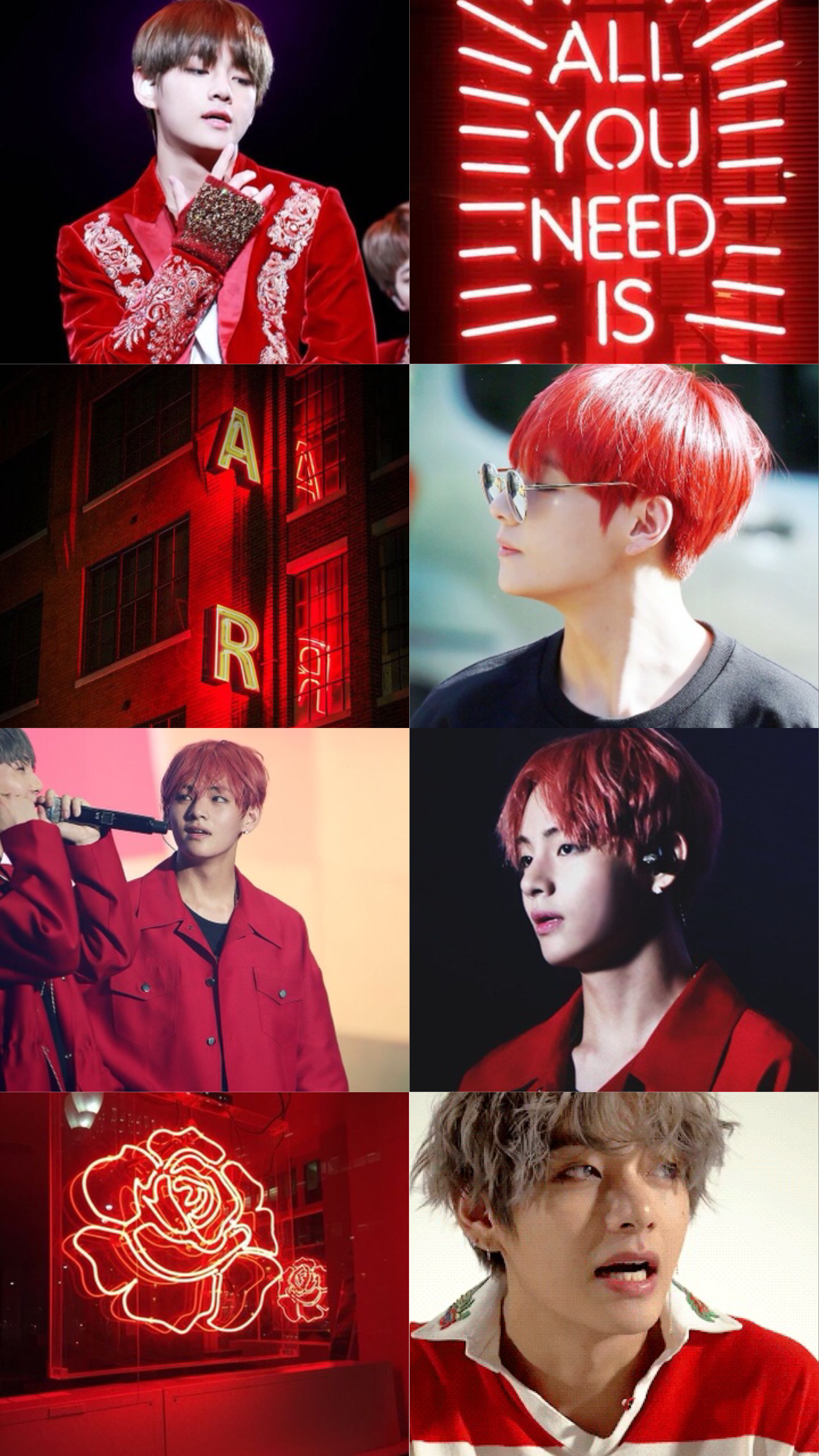 KimTaehyung #Bts #V #wallpaper #redhair