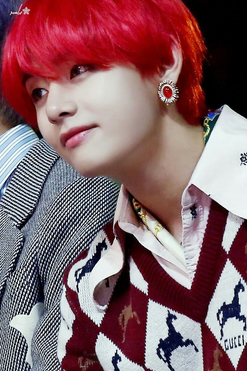 Redhair Sticker  Taehyung Png Red Hair  1024x1155 PNG Download  PNGkit