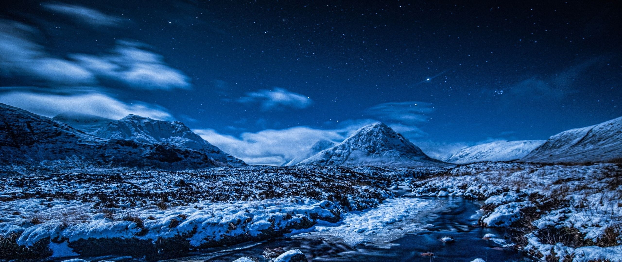 Winter Night Sky Wallpaper