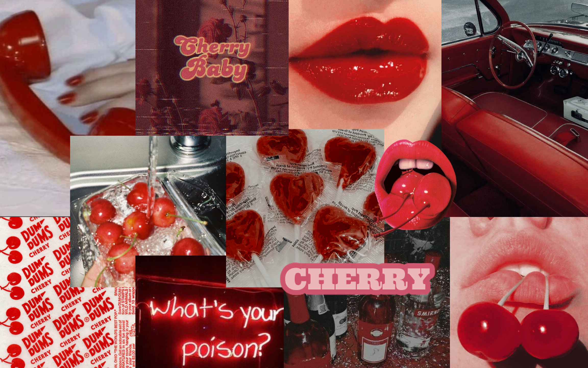 red cherry pie.. laptop wallpaper. Desktop wallpaper art, Aesthetic iphone wallpaper, Wallpaper