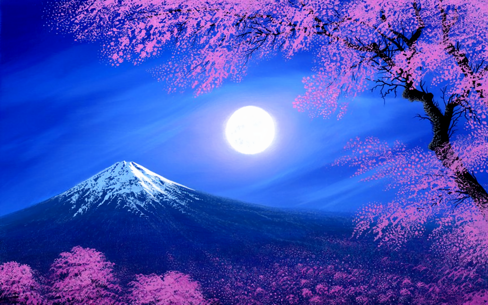 Mount Fuji in Spring HD Wallpaper