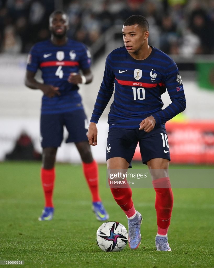 France's forward Kylian Mbappe plays the ball during the FIFA World. News Photo