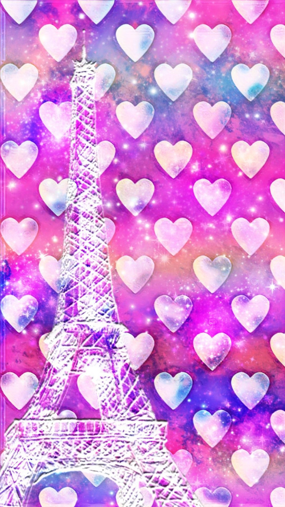 Pink Glitter Heart Background