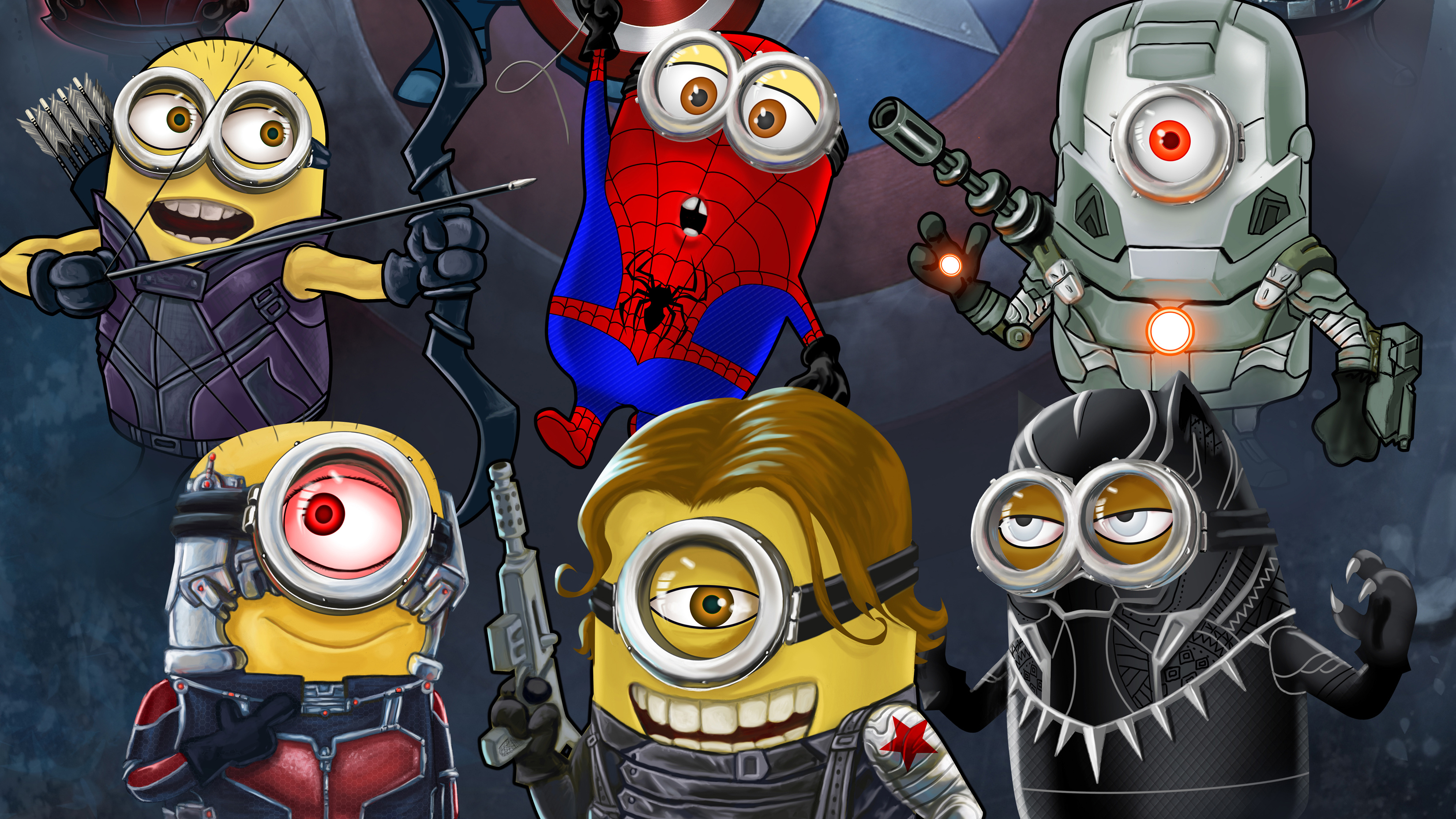 Minions Avengers, HD Superheroes, 4k Wallpaper, Image, Background, Photo and Picture