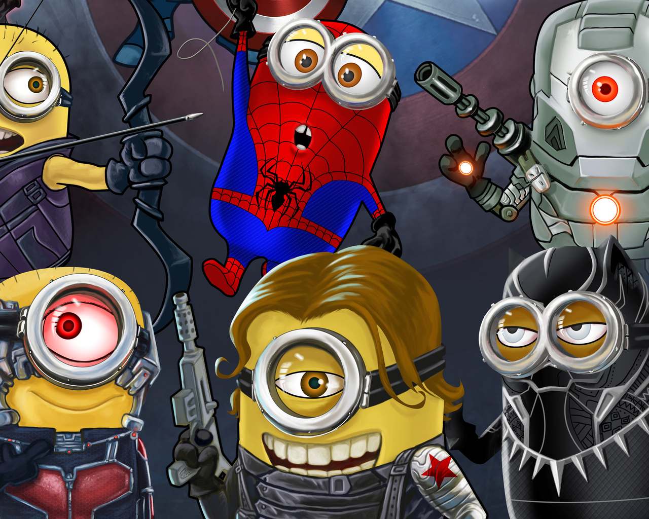 Minions Avengers 1280x1024 Resolution HD 4k Wallpaper, Image, Background, Photo and Picture