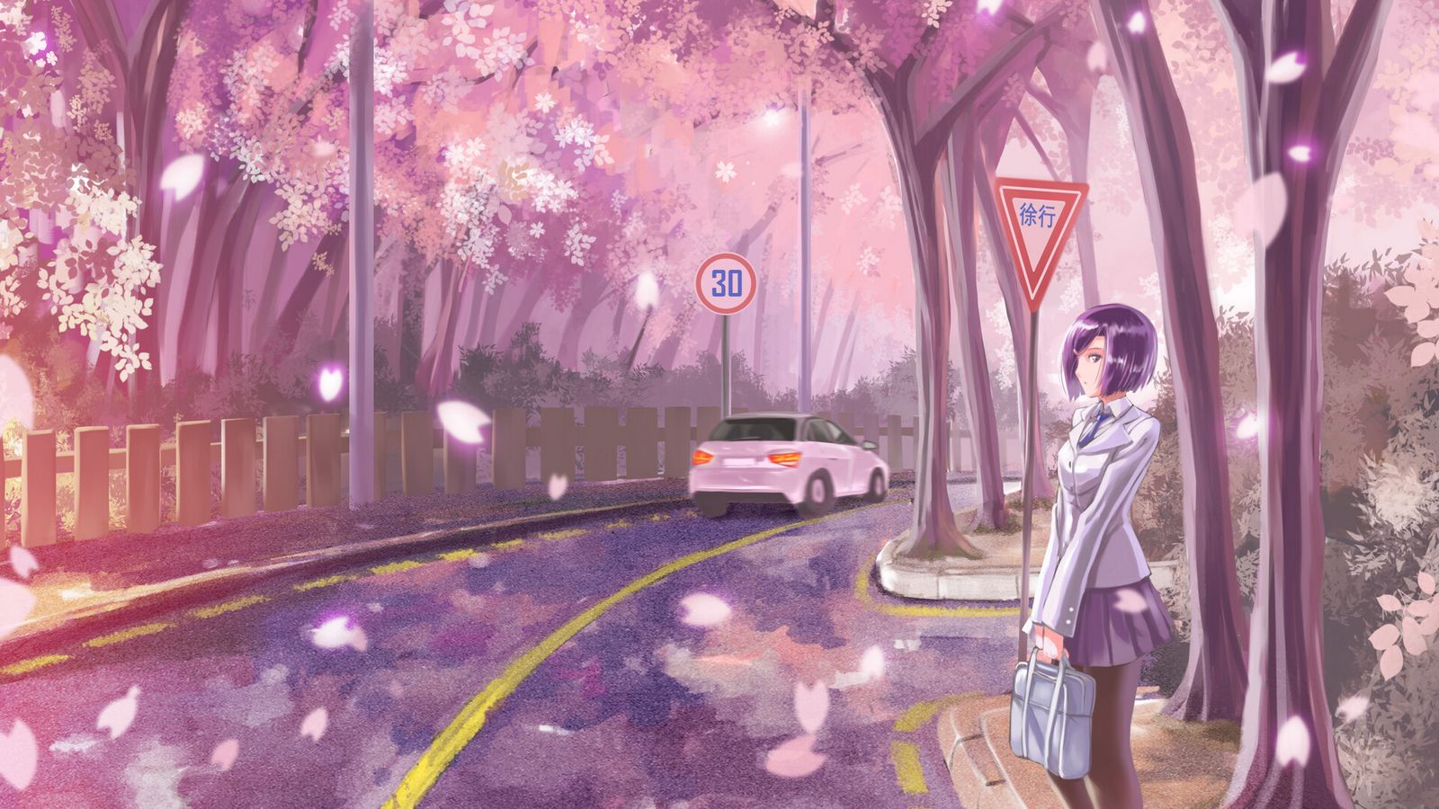 Sakura Street Wallpapers - Wallpaper Cave