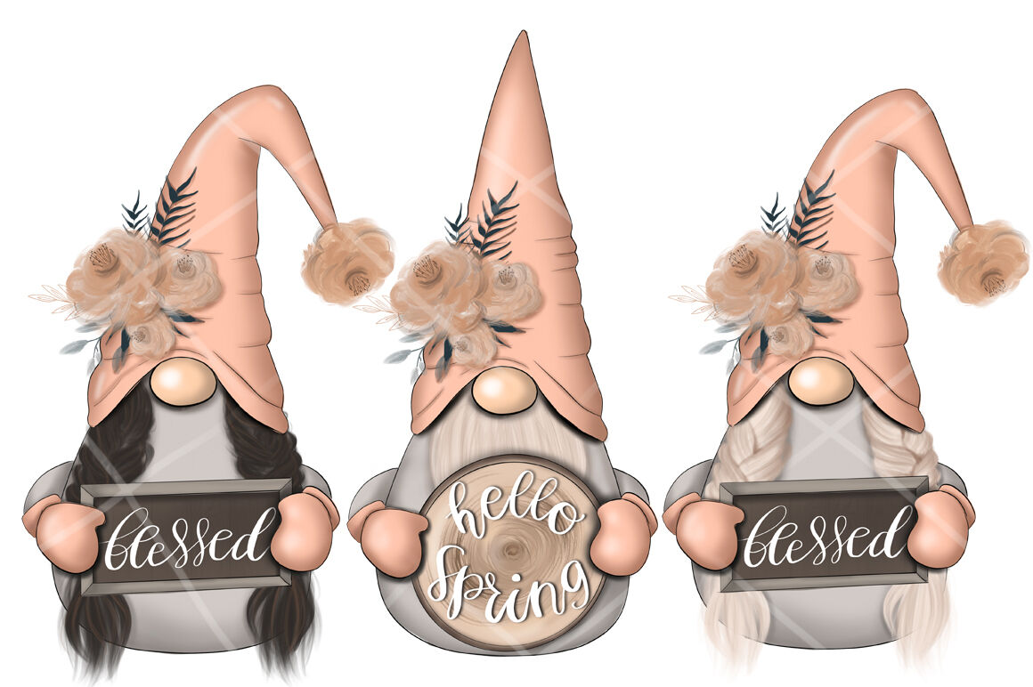 Spring Peachy Gnomes Planner Icon By Tanya Kart