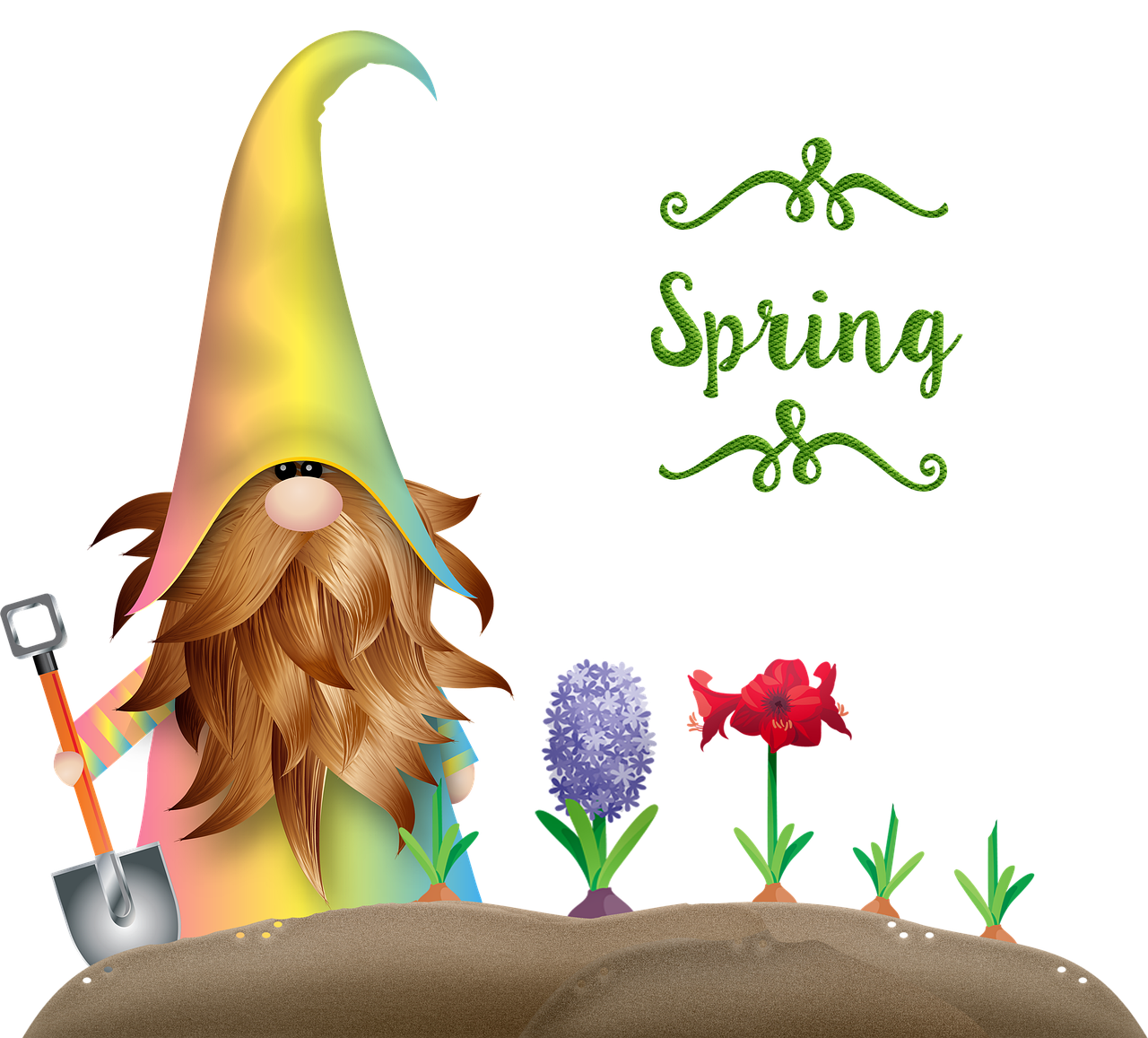 Spring Meadow Gnome Green Grass Flowers Watercolor Background Gnome  Watercolor Spring Background Image And Wallpaper for Free Download