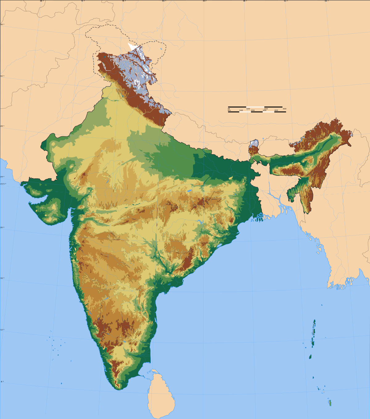 India physical map.svg