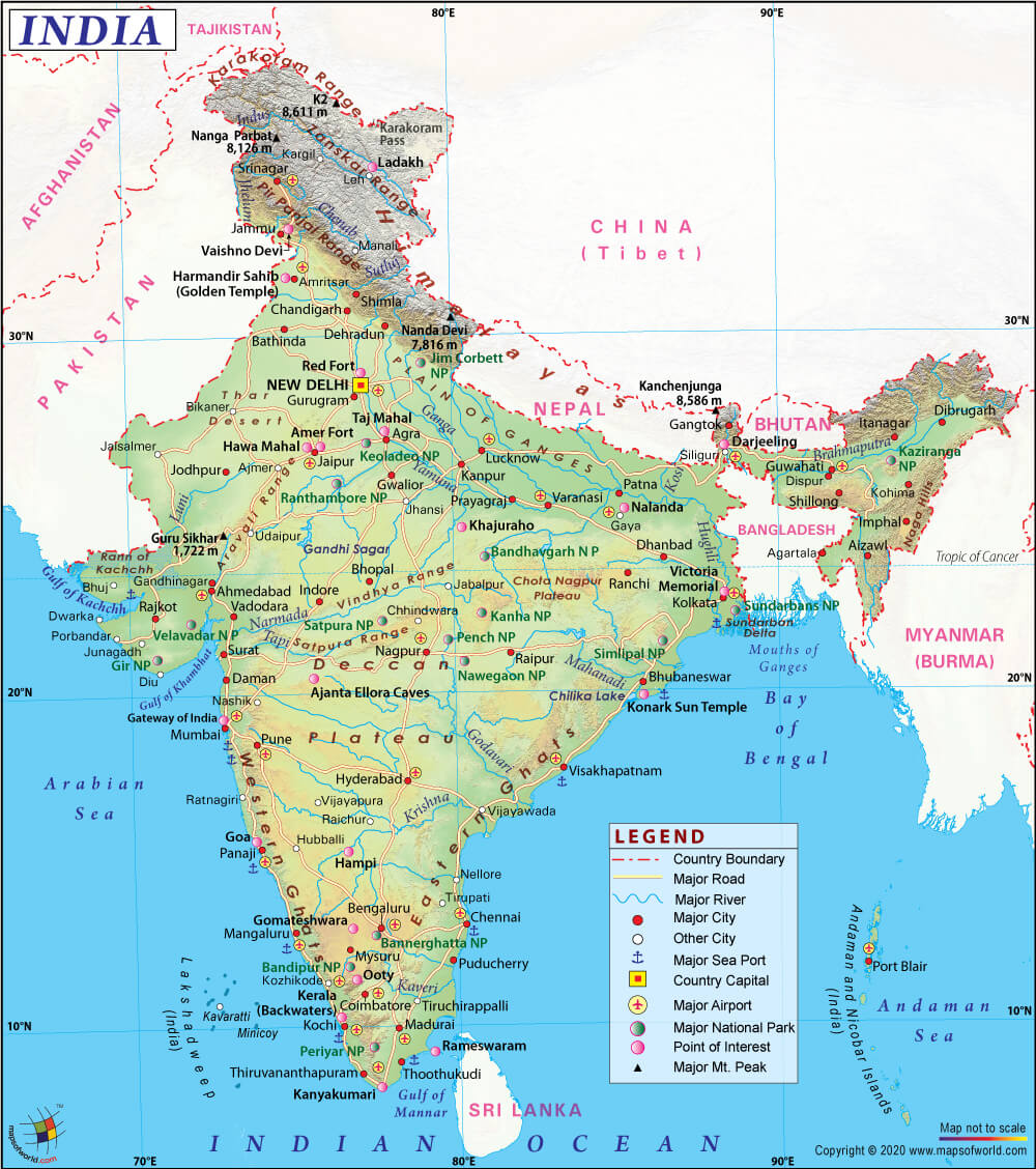 India Map, Map of India