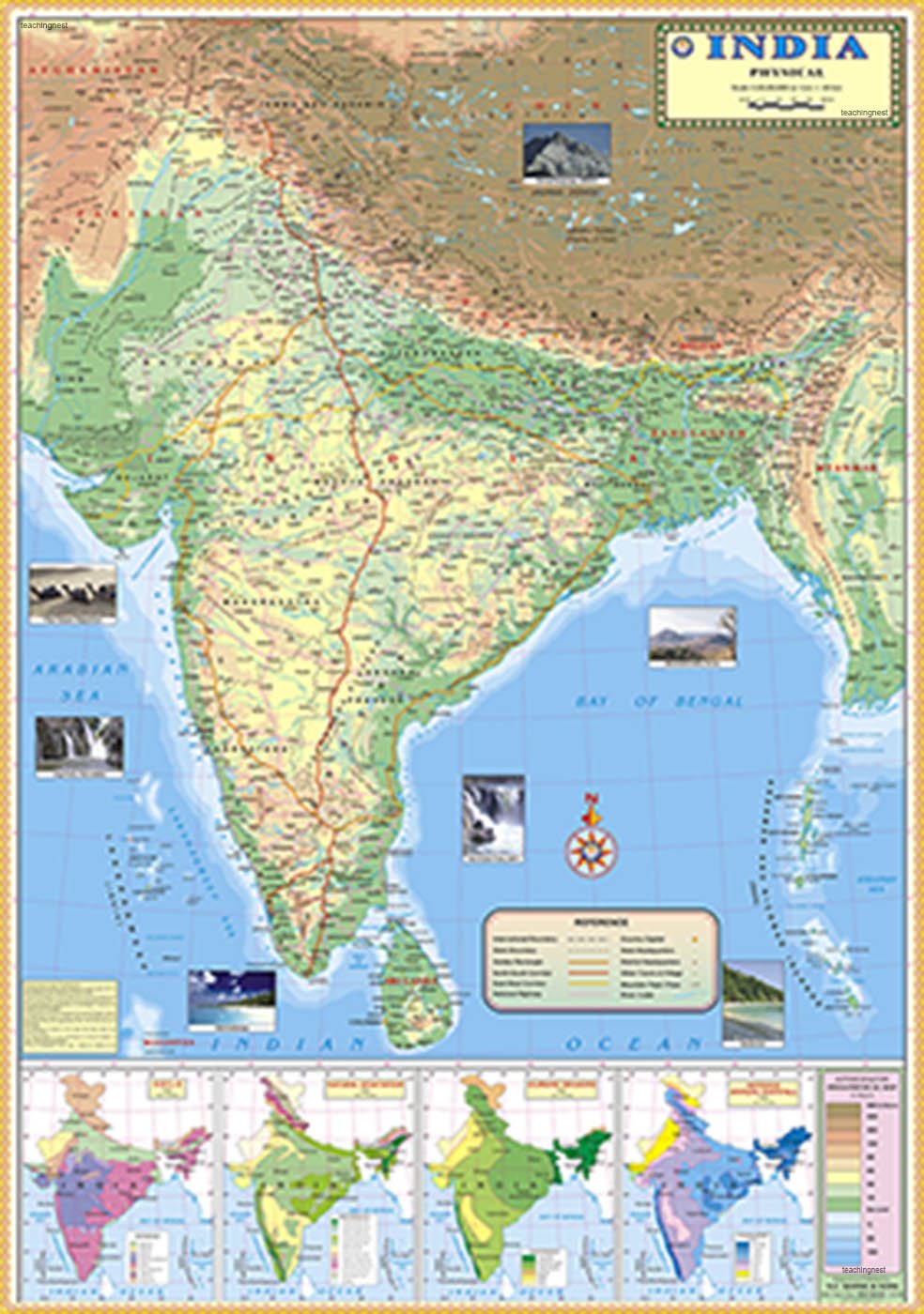 Amazon.in: Buy India Physical Map (70x100cm) Book Online at Low Prices in India. India Physical Map (70x100cm) Reviews & Ratings