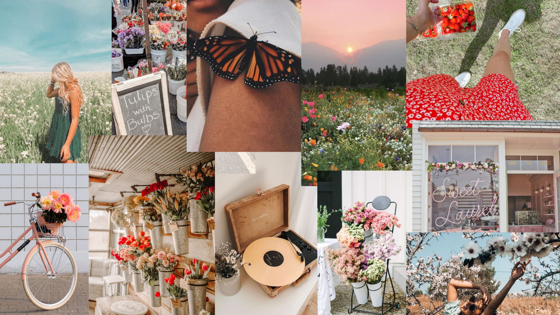 Spring aesthetic Collage Wallpaper. Spring desktop wallpaper, Desktop wallpaper fall, Pretty wallpaper iphone