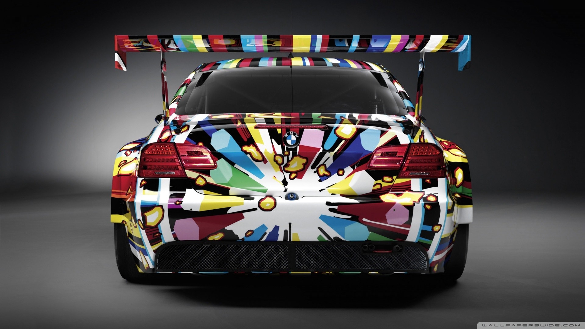 bmw colorful cars paint artwork race car bmw m3 gt2 1920x1080 wallpaper