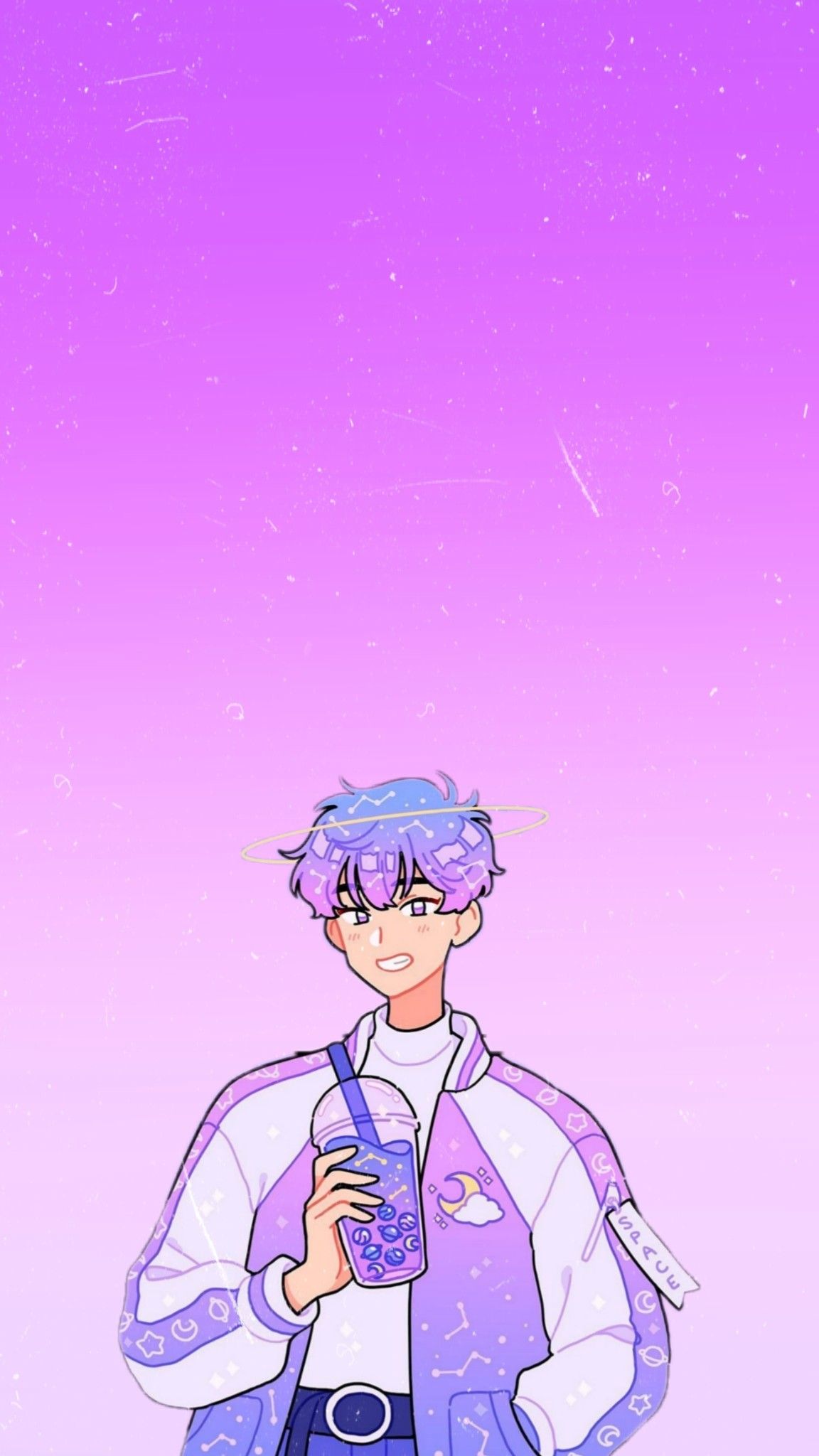 Purple Boy Wallpaper. Cartoon wallpaper, Cartoons japan, Anime