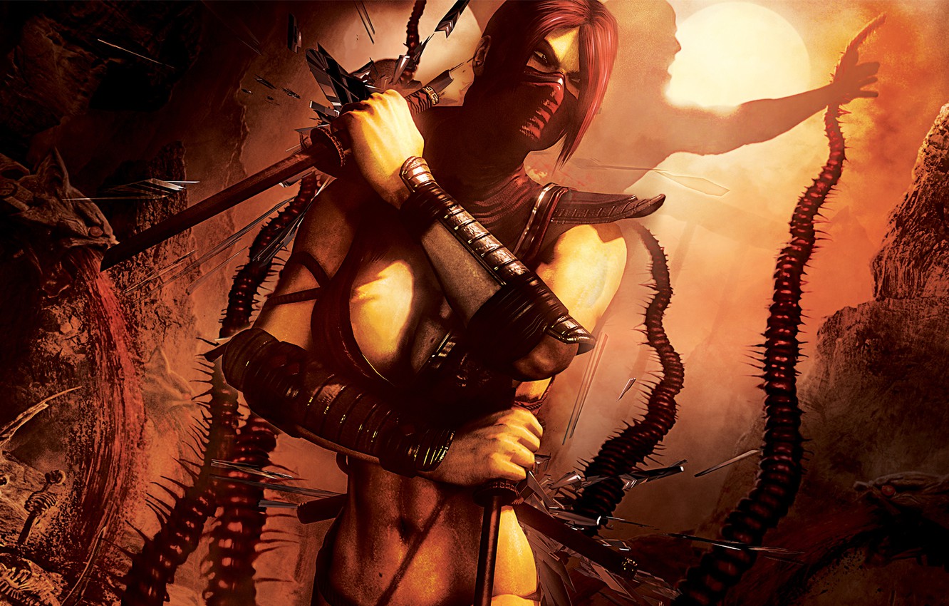 Wallpaper Art, Mortal Kombat, Mortal Kombat Komplete Edition, Scarlet image for desktop, section игры
