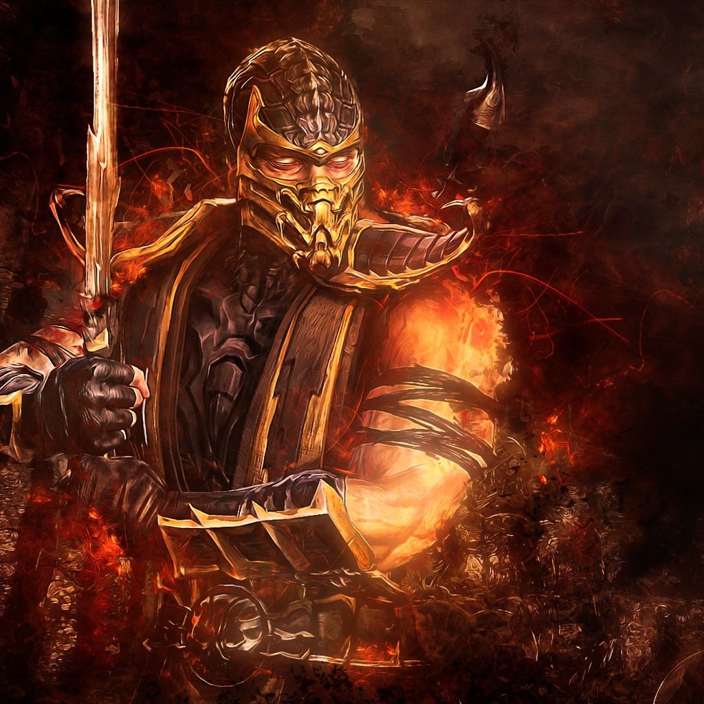 Scorpion with Sword, Mortal Kombat Game wallpaper. Mortal kombat Mortal kombat games, Mortal kombat characters
