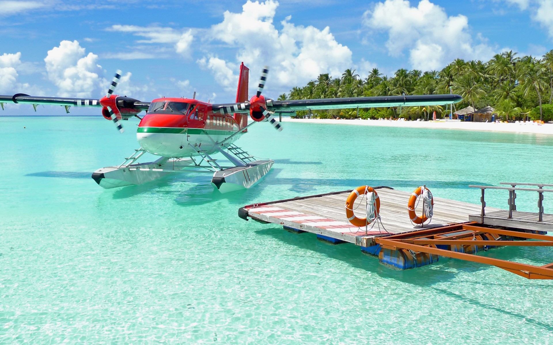 Water Ocean Landscapes Nature Beach Aircraft Tropical Sea HD wallpaper