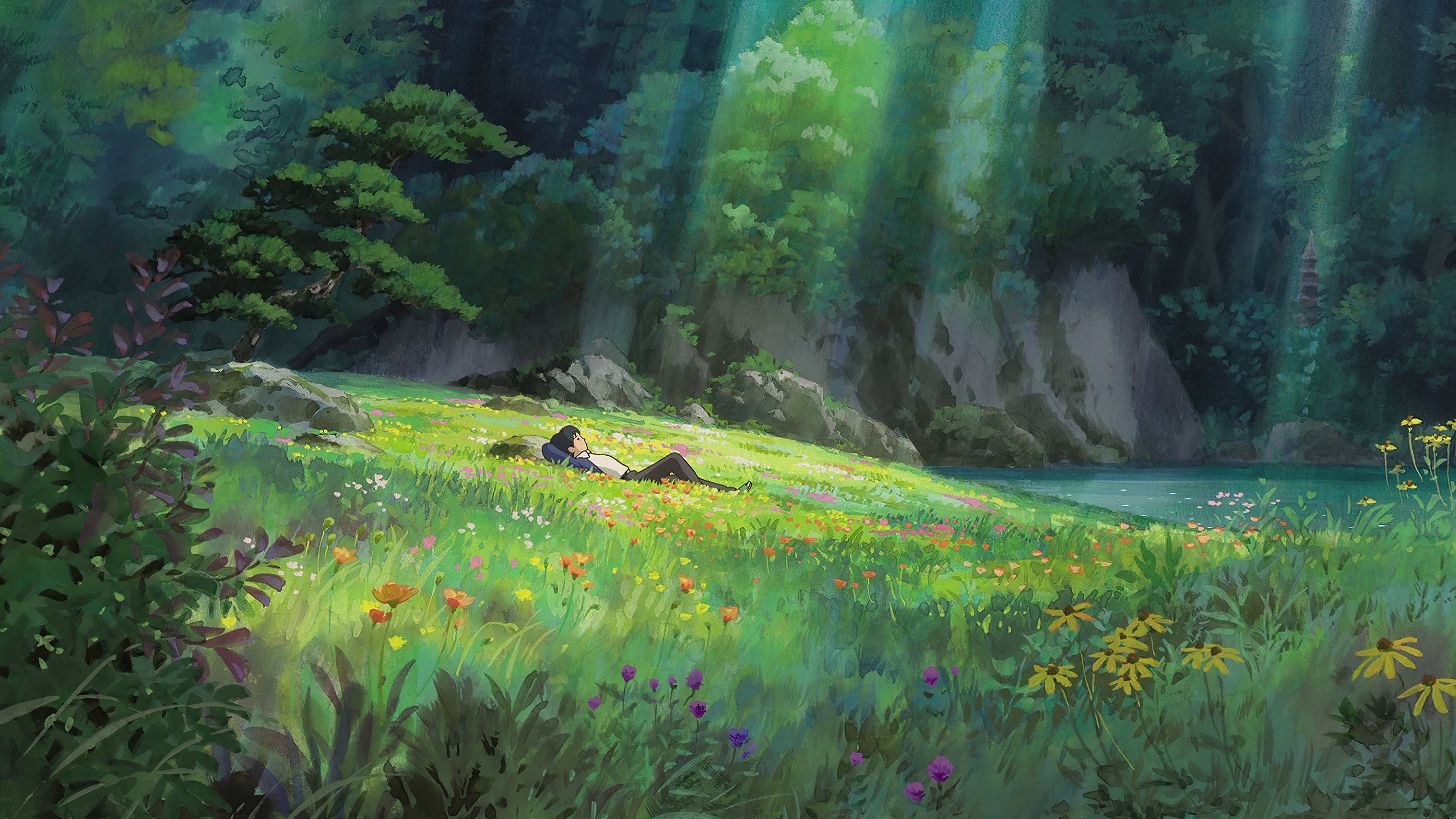anime natural light #landscape #forest Studio Ghibli Karigurashi no Arrietty K #wallpaper #hdwallpaper #de. Studio ghibli background, Anime scenery, Ghibli art