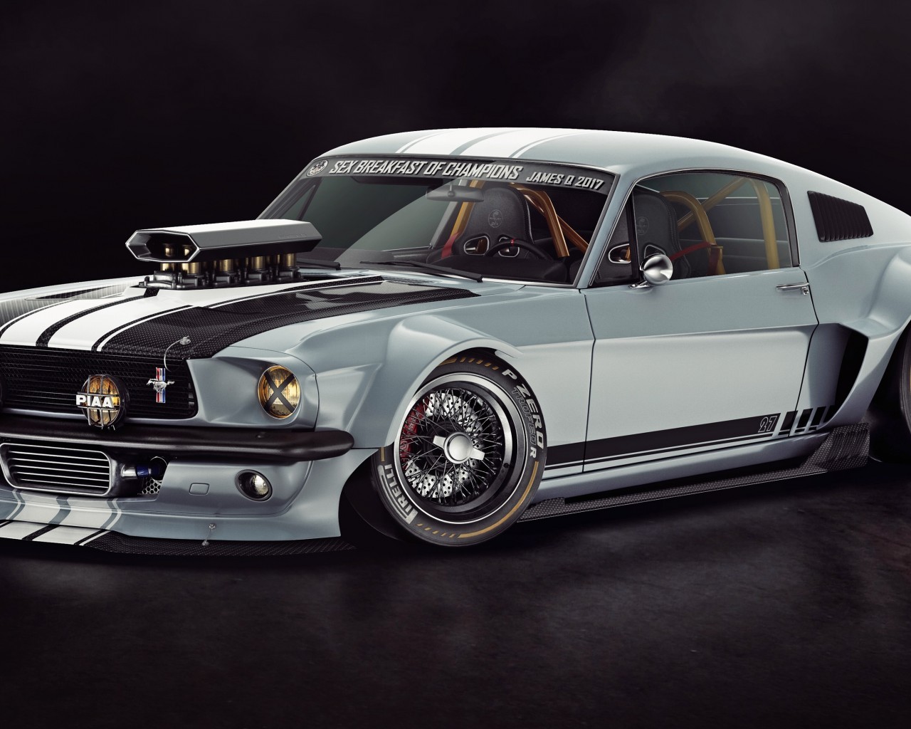 Ford Mustang 1965, Muscle Cars, Tuning, Side View