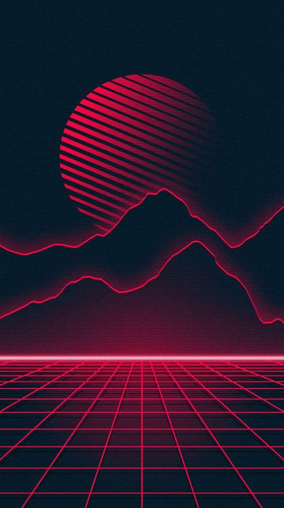 Red and Black Vaporwave Phone Wallpaper For Tech