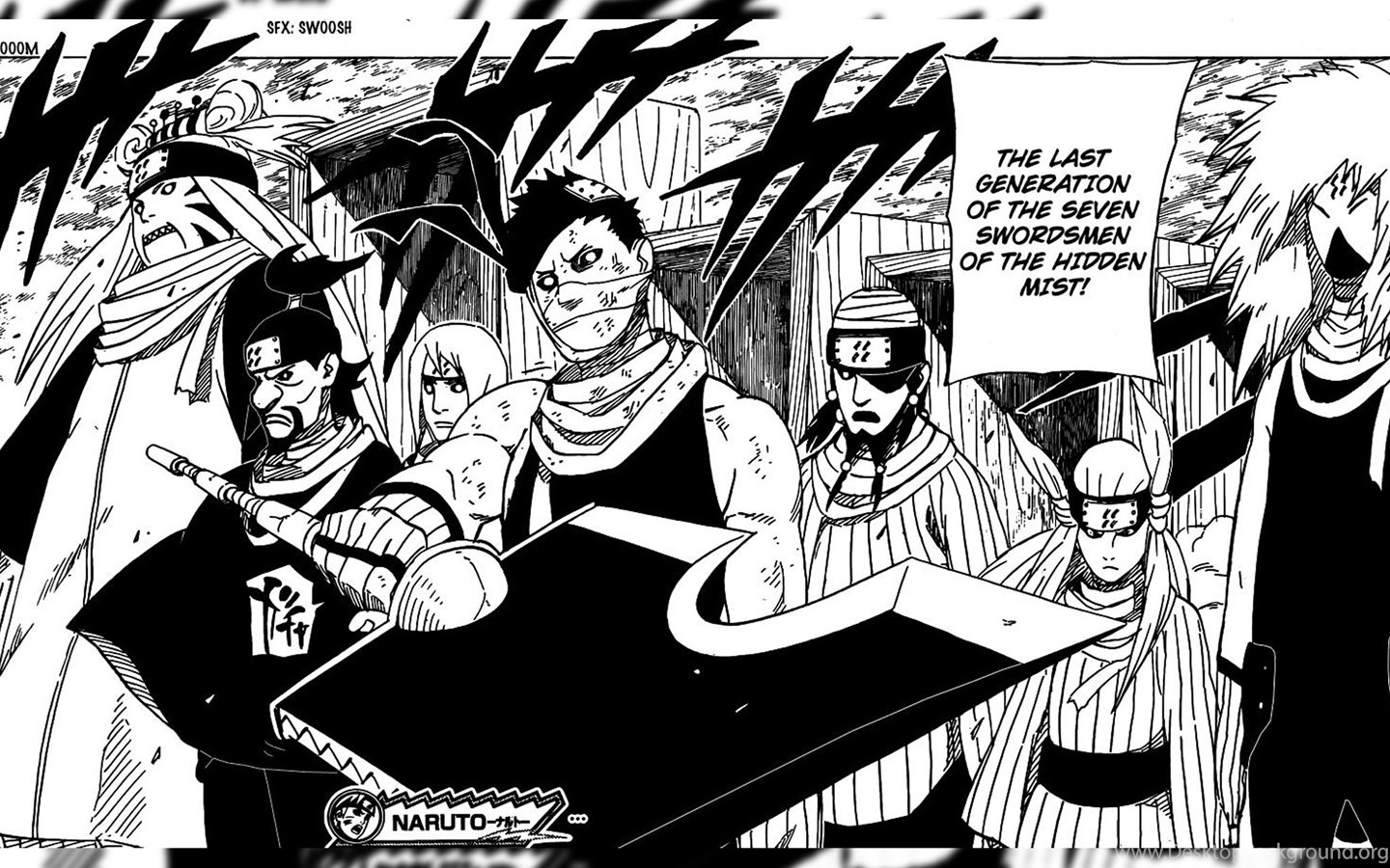 Naruto Shippuden Manga Seven Swordsman Zabuza Momochi Desktop Background