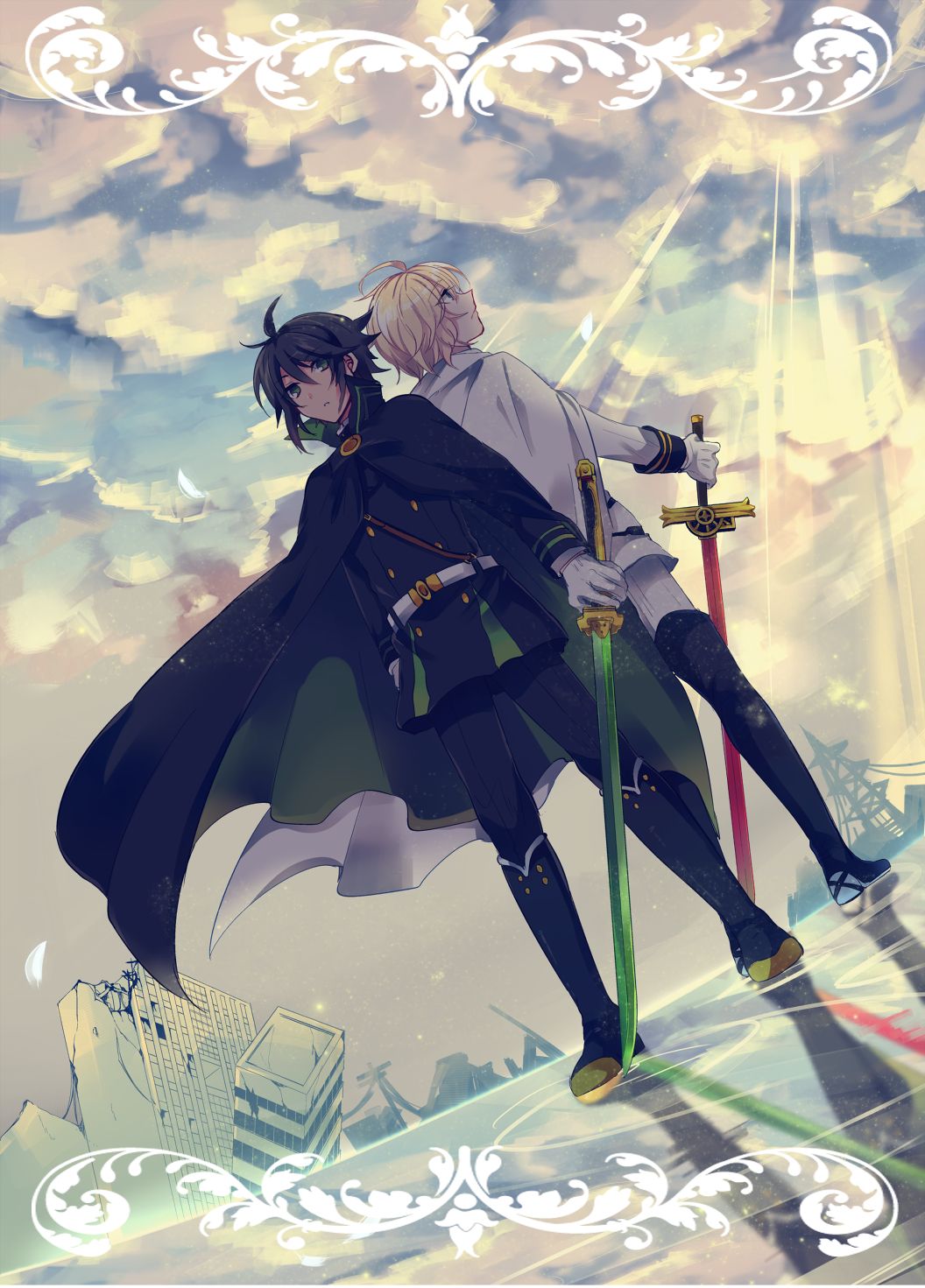 Anime Seraph Yuu And Mika Wallpaper