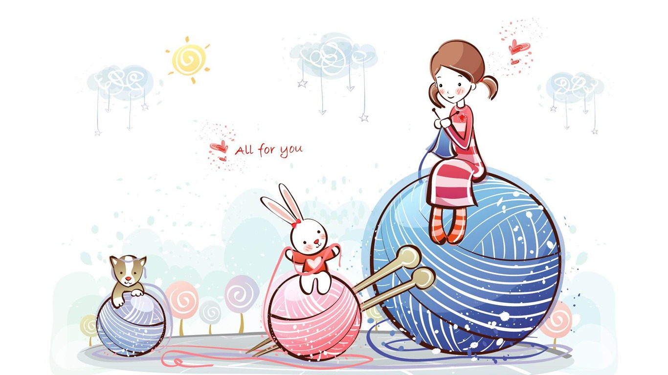 Cute Valentine Character Romantic Valentines Day Vector Wallpaper Album