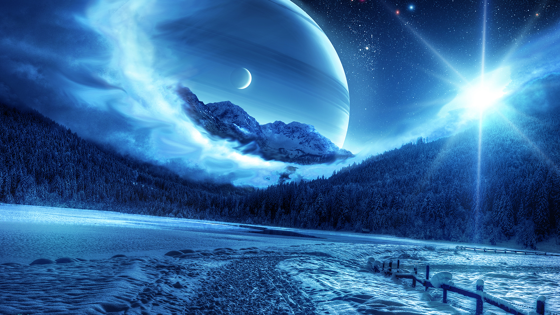 Free download Snow Road Winter night Sun Moon Stars Winter road wallpaper and [1920x1200] for your Desktop, Mobile & Tablet. Explore Snowy Moonlight Wallpaper. Winter And Wallpaper, Snow