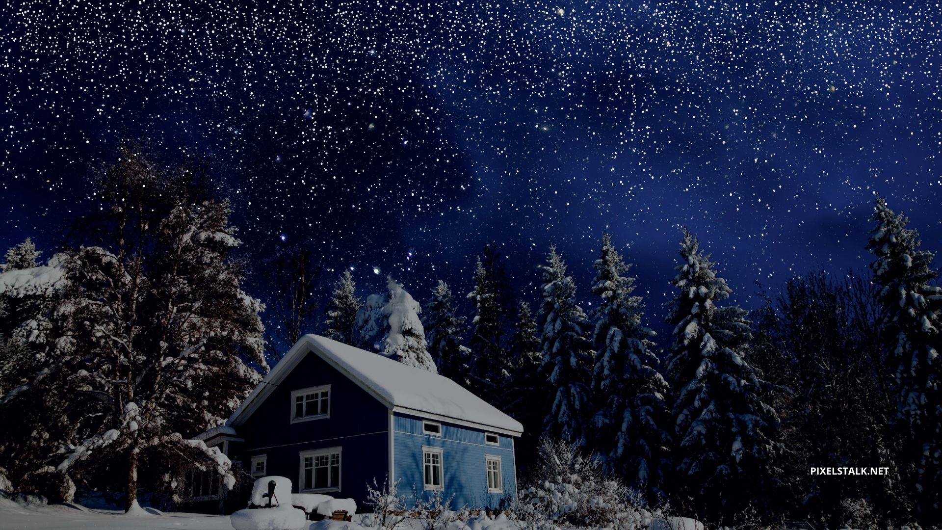 Winter Night Desktop Wallpaper Free download