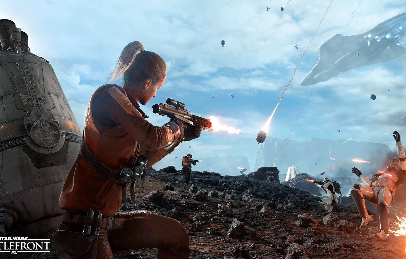 Wallpaper game, Electronic Arts, DICE, Stormtroopers, Rebels, star wars battlefront, Drop Zone, Sallast image for desktop, section игры