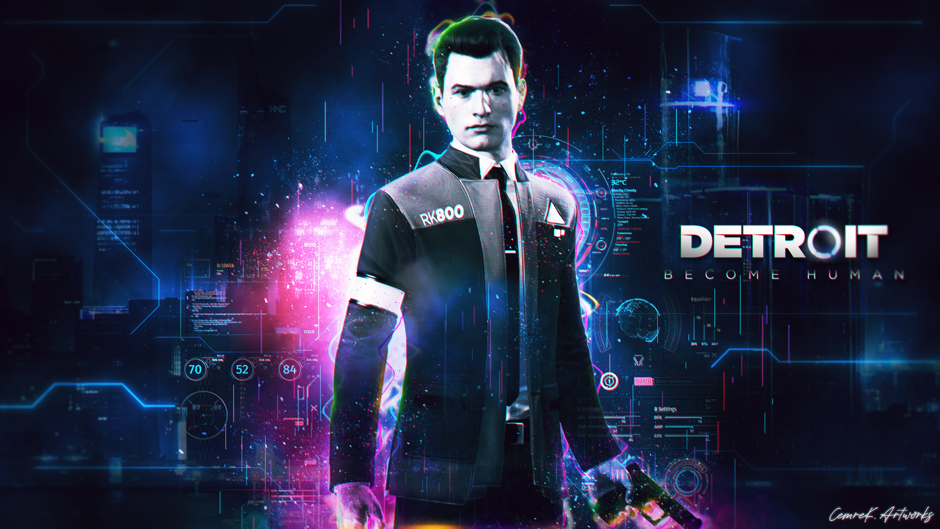 Wallpaper, Detroit become human, Connor Detroit Become Human 3840x2160