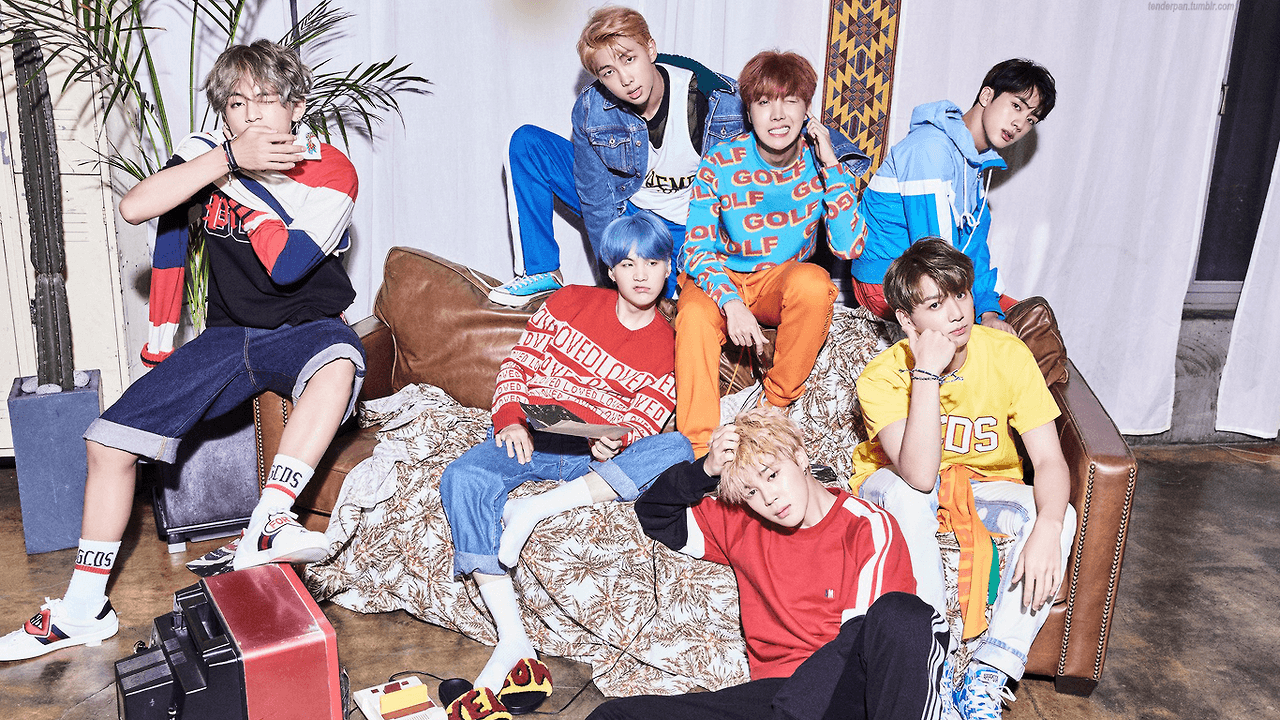 BTS Group Photo Shoot Desktop Wallpaper