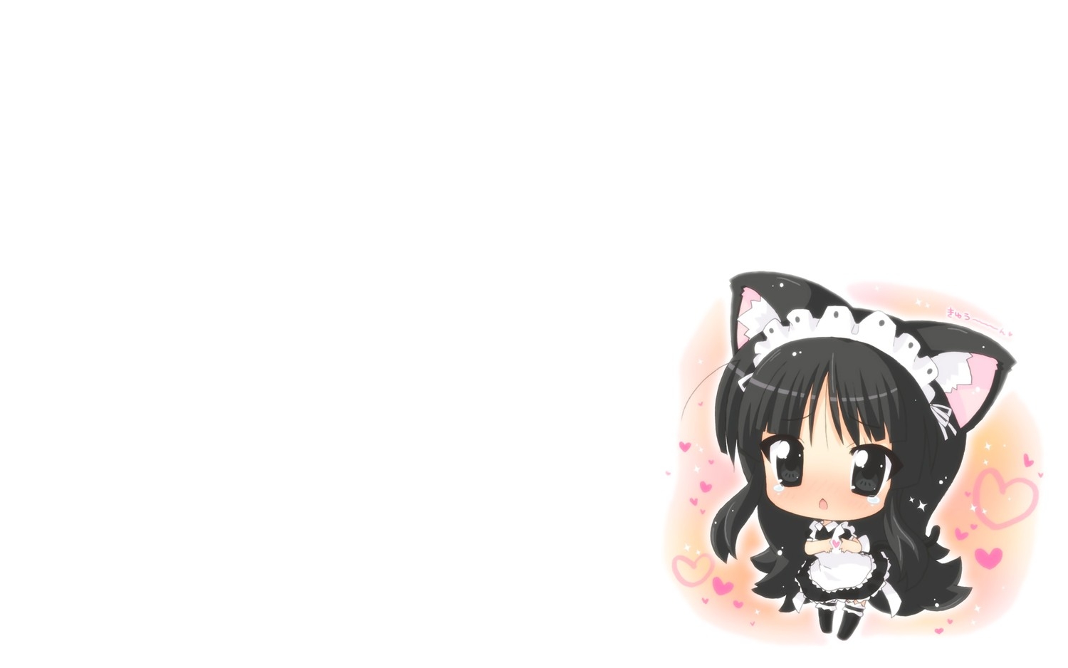 chibi nekomimi blush maid costumes anime girls 1500x938 wallpaper High Quality Wallpaper, High Definition Wallpaper