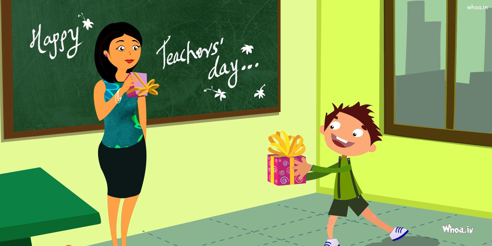 Happy Teachers Day Cartoon