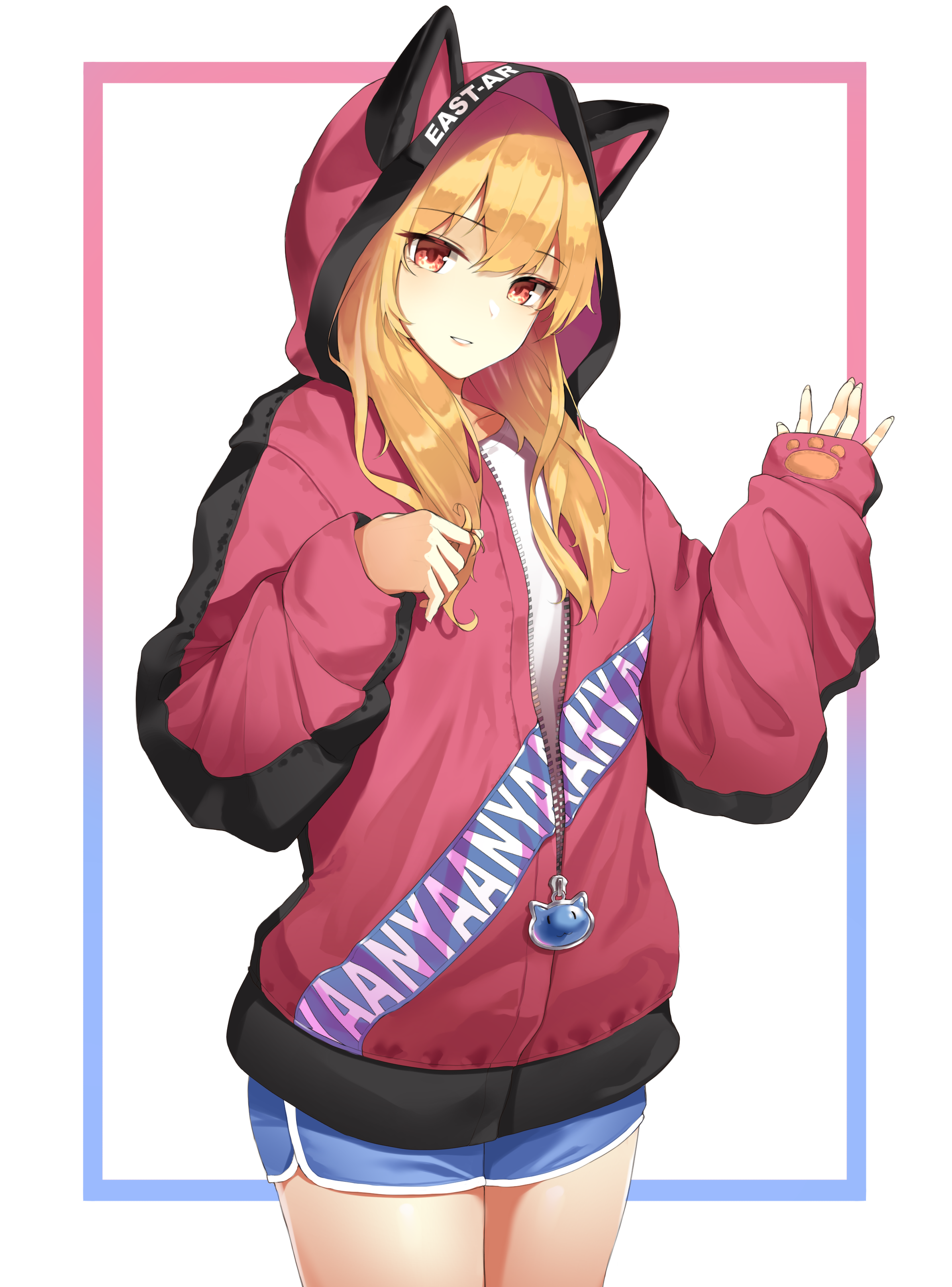 Wallpaper, anime girls, star741, cat ears 2389x3229