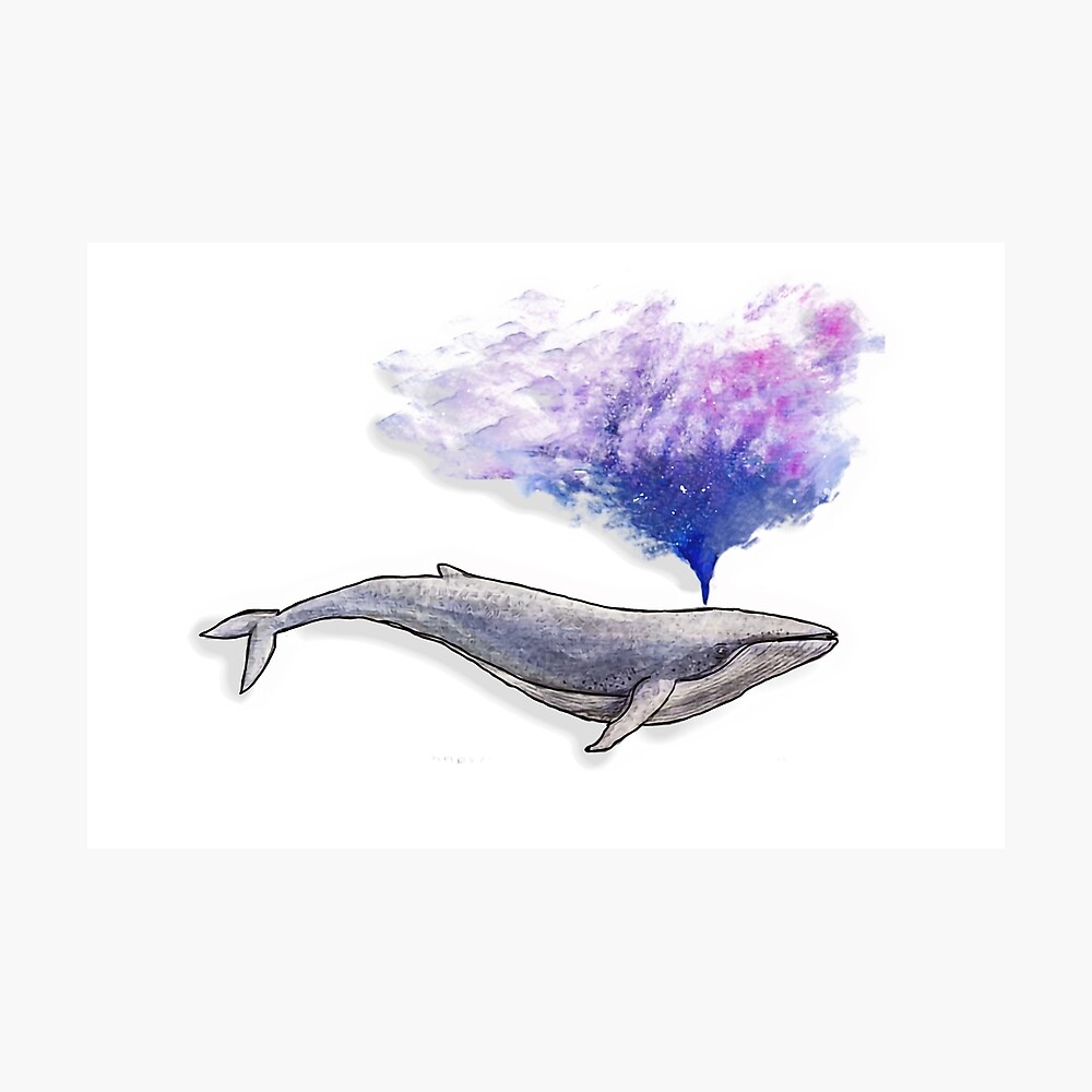 Aesthetic Whale T Shirt Poster