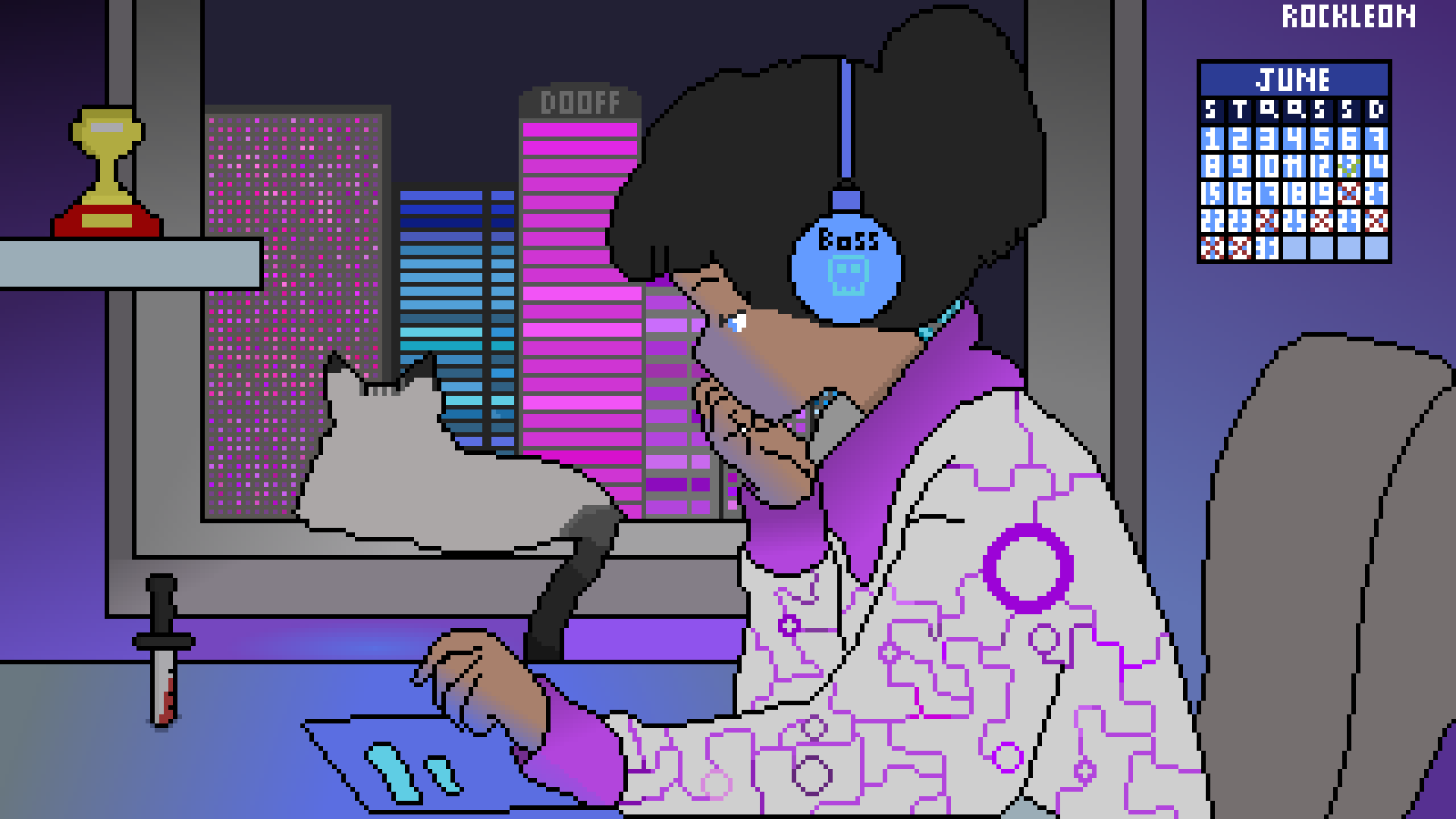 cyberpunk pixel art lofi girl