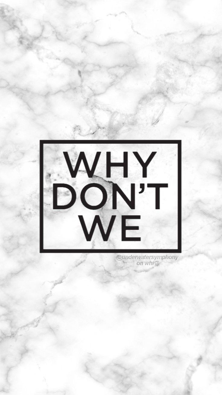Why Don't We logo Wallpaper. Marble wallpaper, Lock screen wallpaper, Cool wallpaper for phones