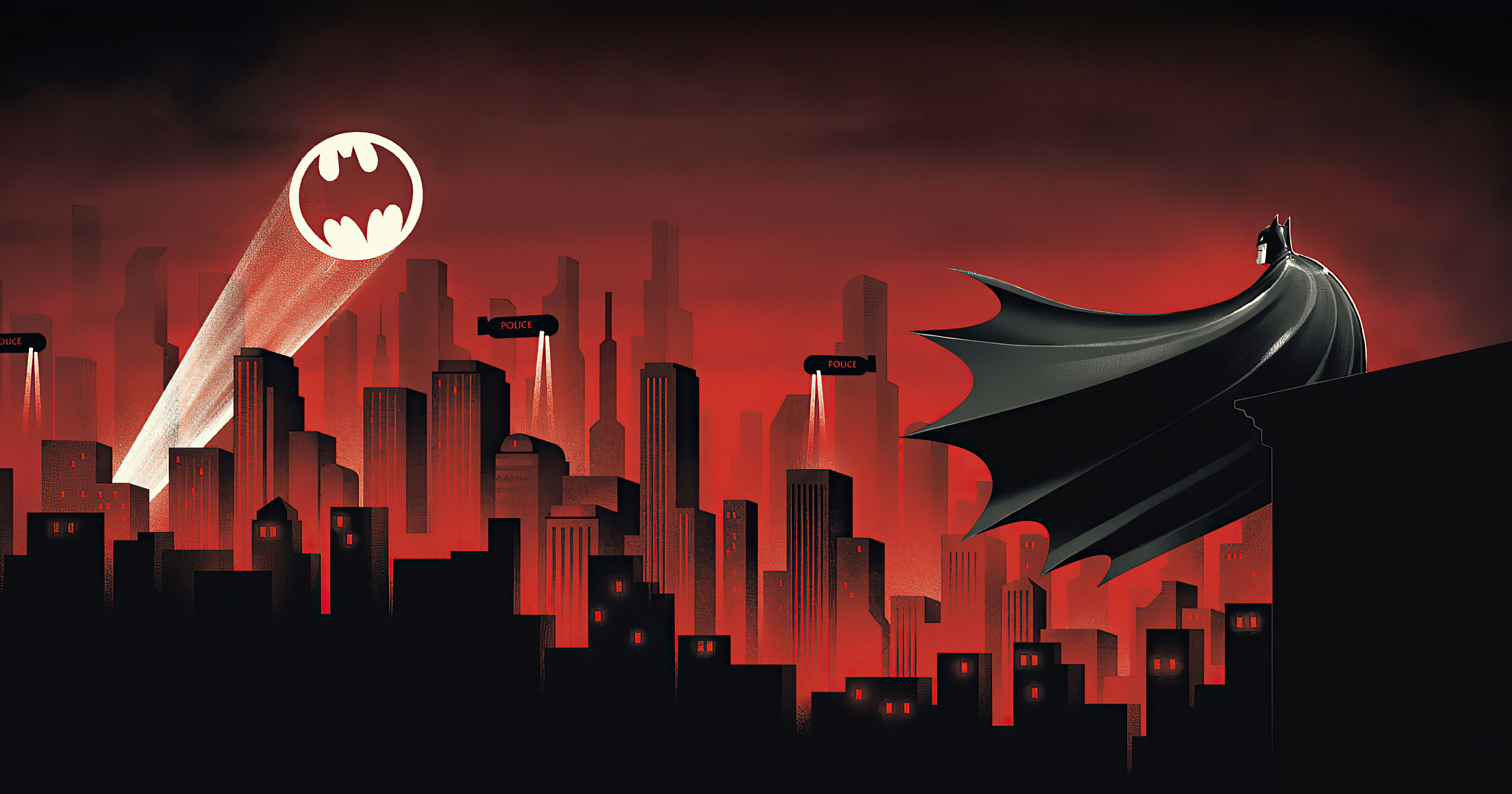 Batman The Animated Series Red World 4k, HD Superheroes, 4k Wallpaper, Image, Background, Photo and Picture
