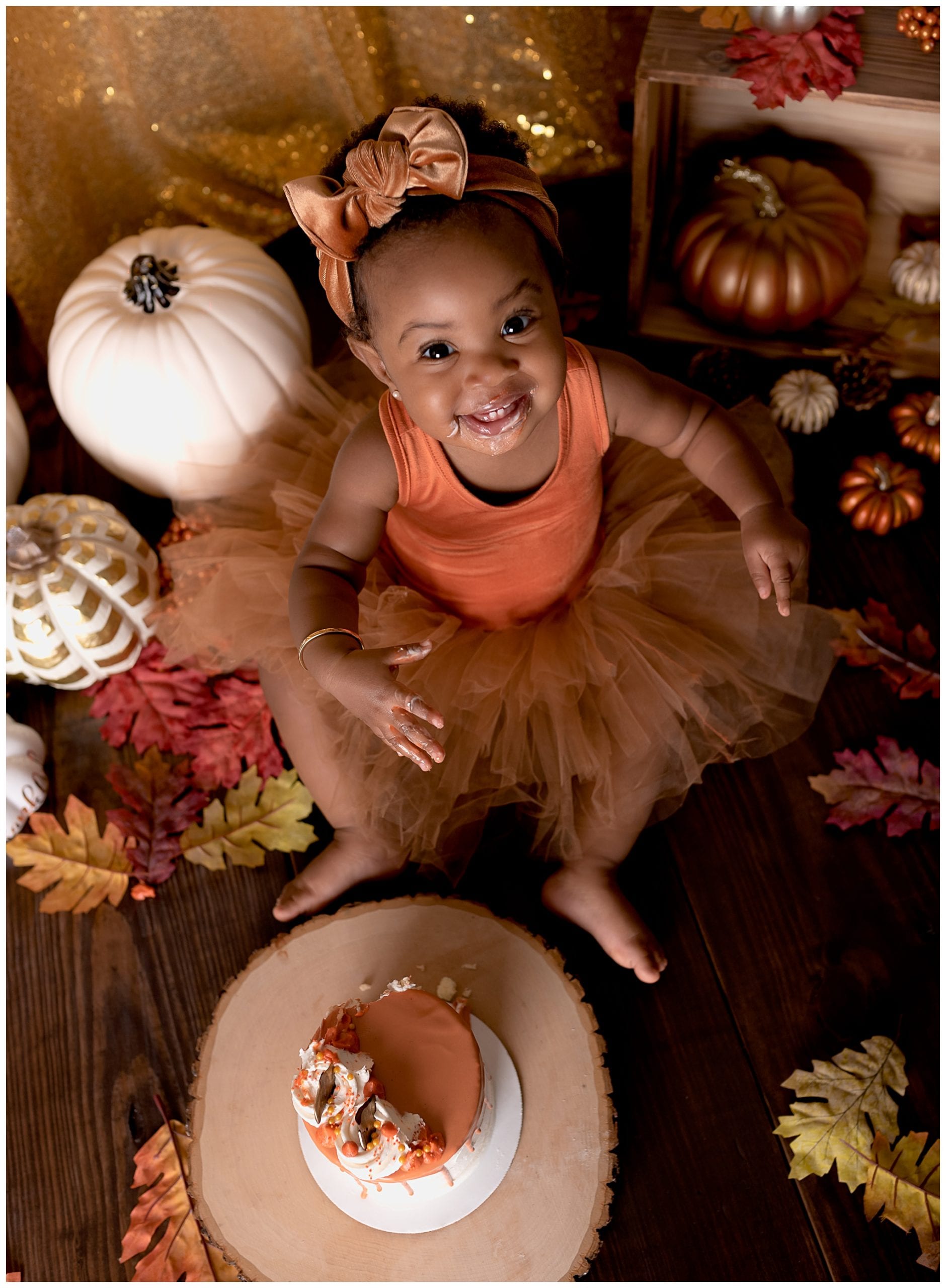 Fall Themed First Birthday Photo in Austin, Texas