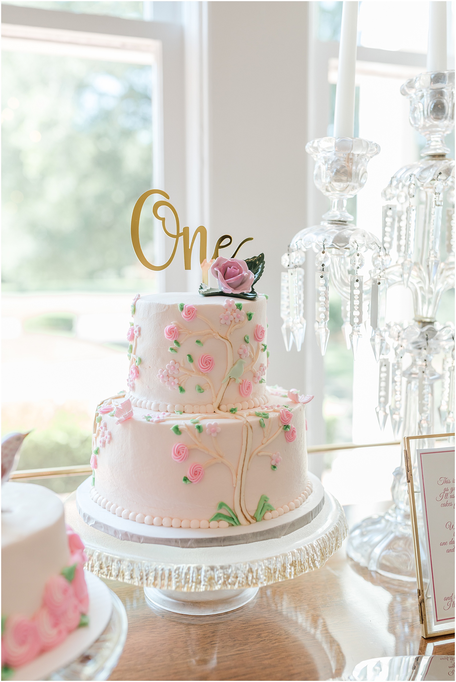 Traditional Pink and White First Birthday Party