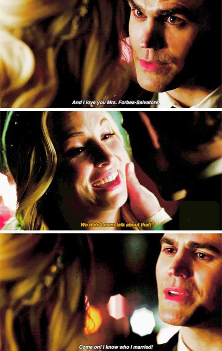 image about Stefan and caroline & june wedding. See more about steroline, tvd and stefansalvatore