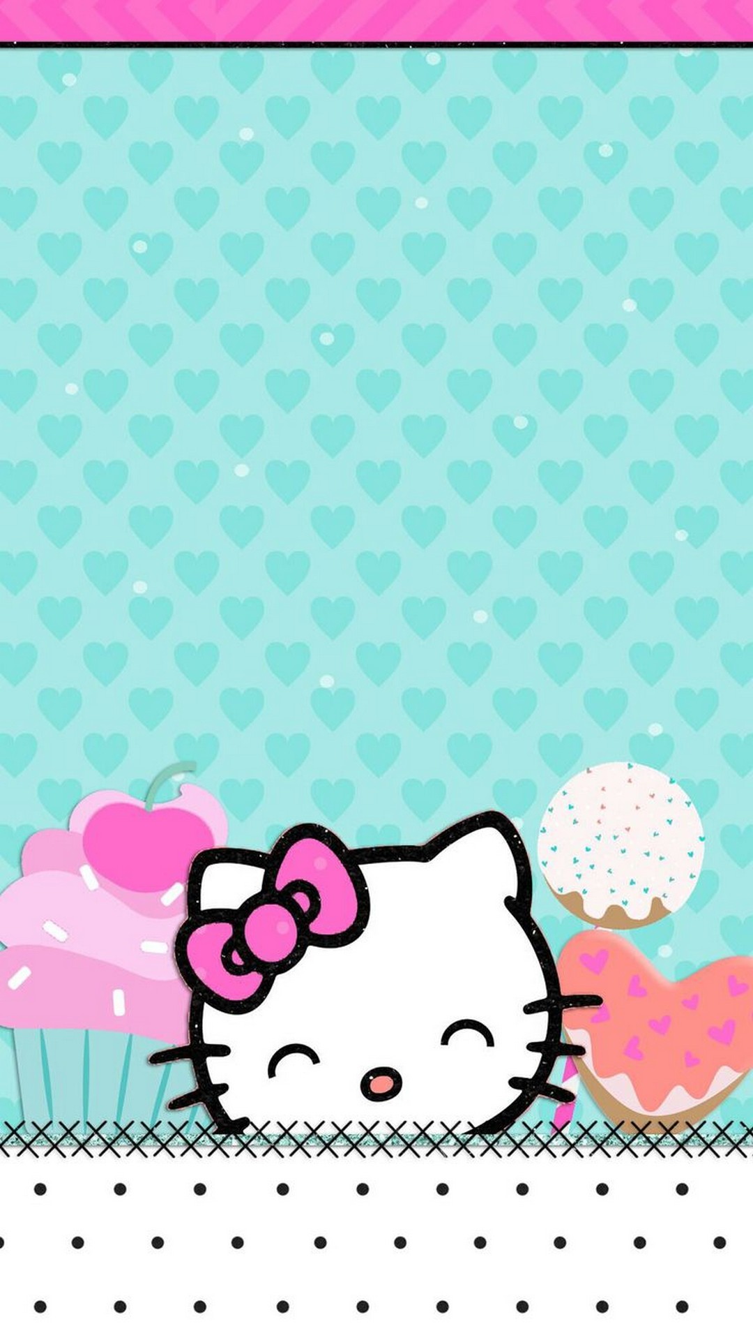 iPhone X Wallpaper Hello Kitty 3D iPhone Wallpaper